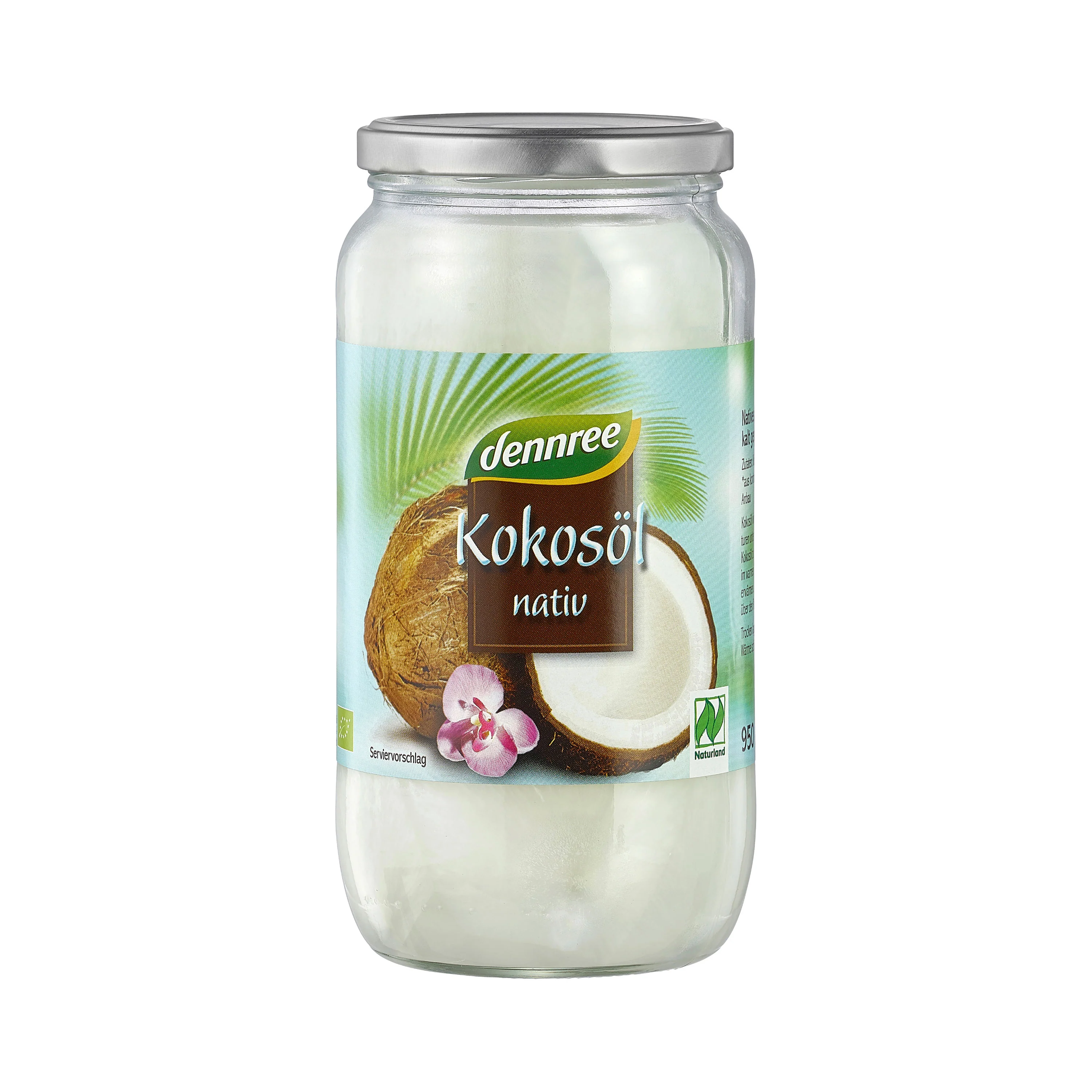 Dennree Olej kokosový za studena lisovaný BIO (950 ml)