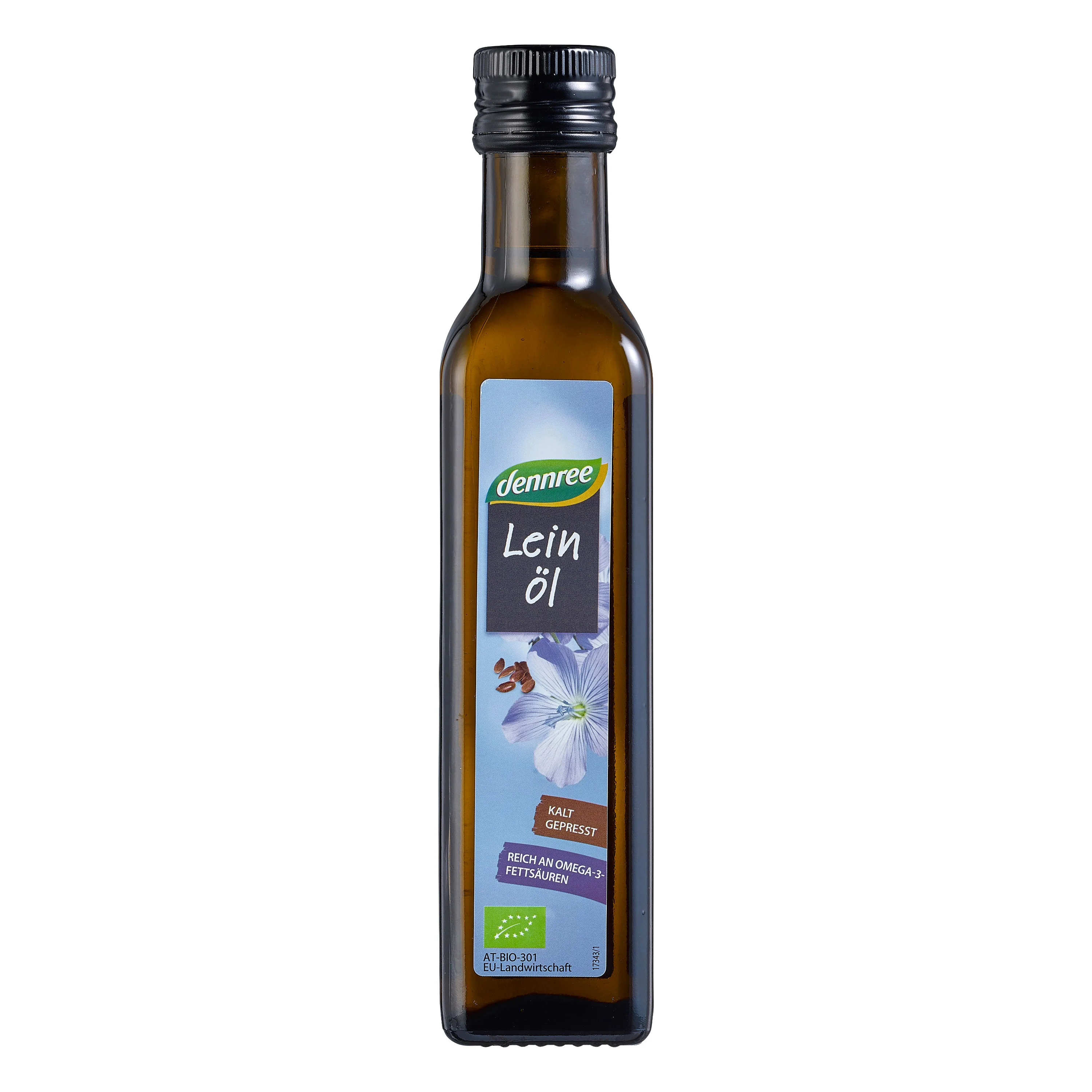 Dennree Olej lněný za studena lisovaný BIO (250 ml)