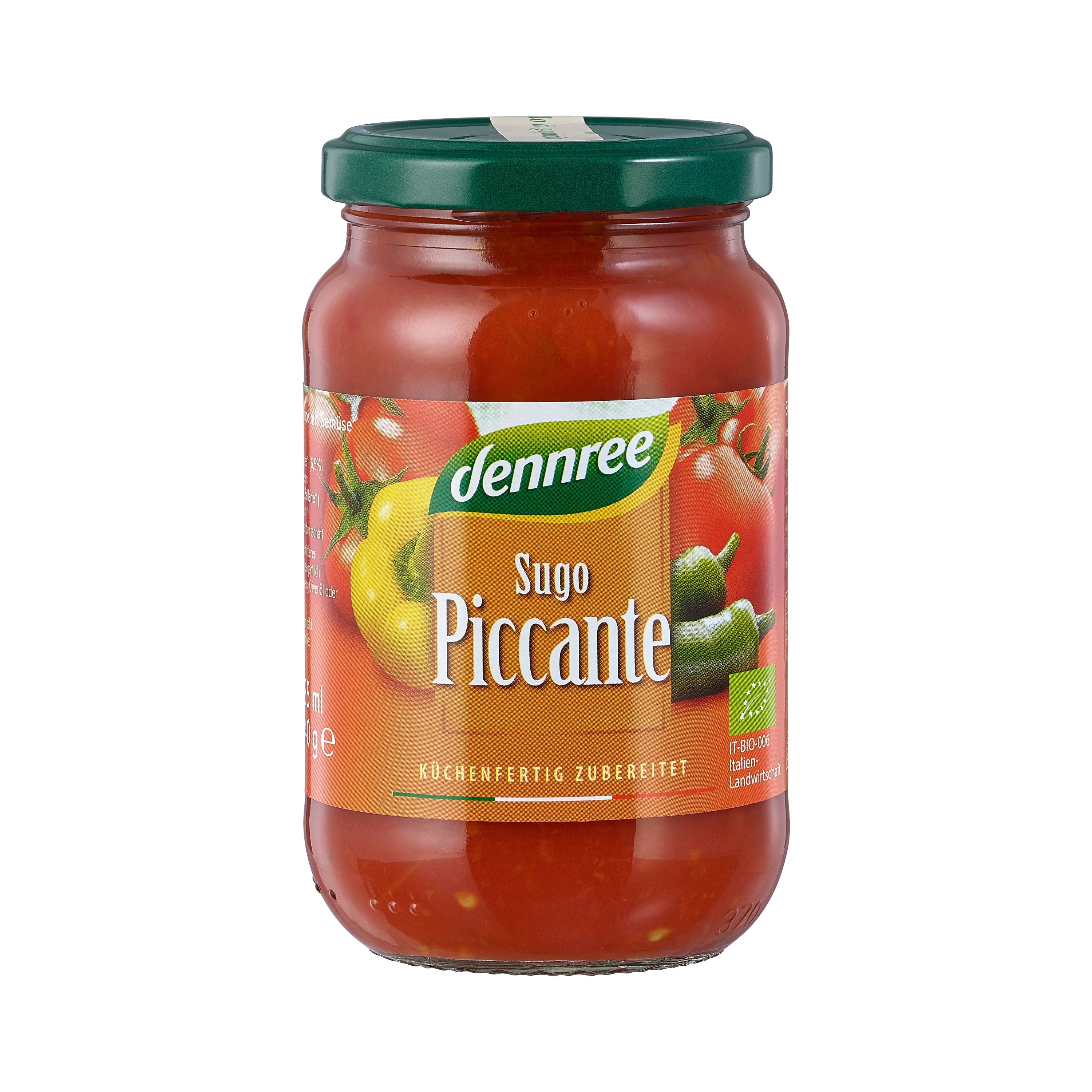 Dennree Omáčka rajčatová se zeleninou pikantní BIO (340 g)