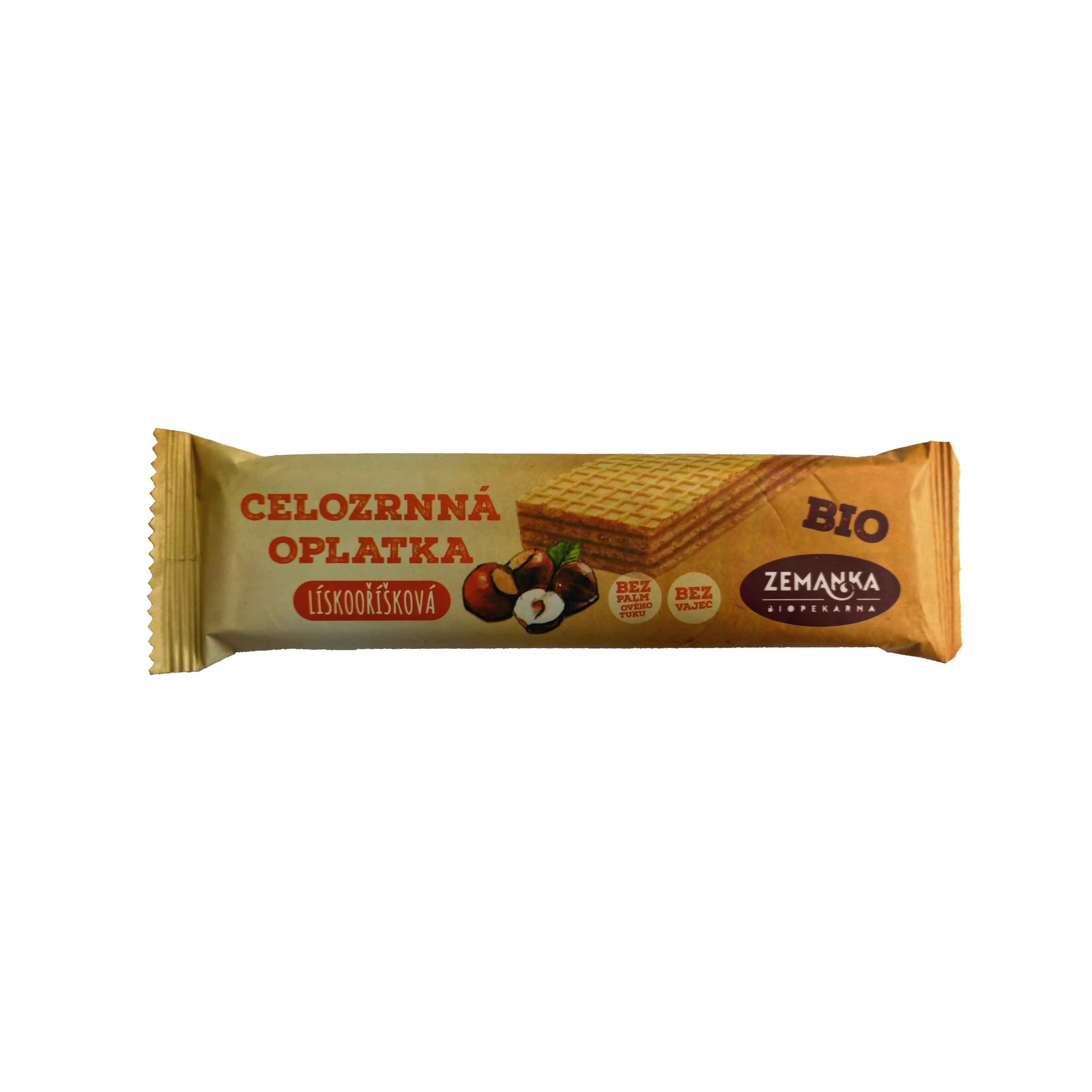 Zemanka Oplatka celozrnná z jednozrnky lískooříšková BIO (30 g)