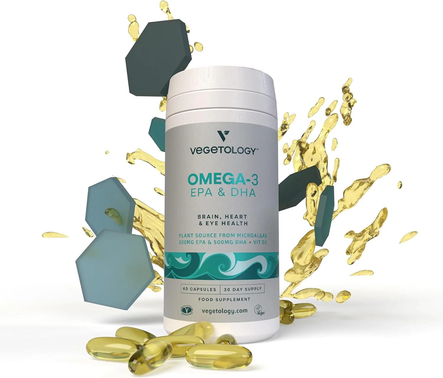 Vegetology Omega-3 (Opti3) - EPA a DHA s vitaminem D3 (60 kapslí) - Image 12