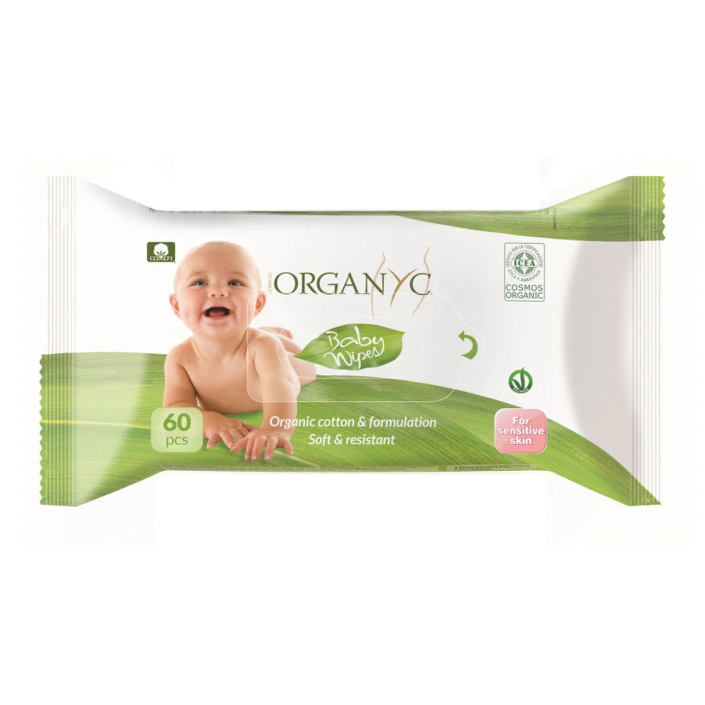 Organyc Dětské vlhčené hygienické ubrousky BIO (60 ks)