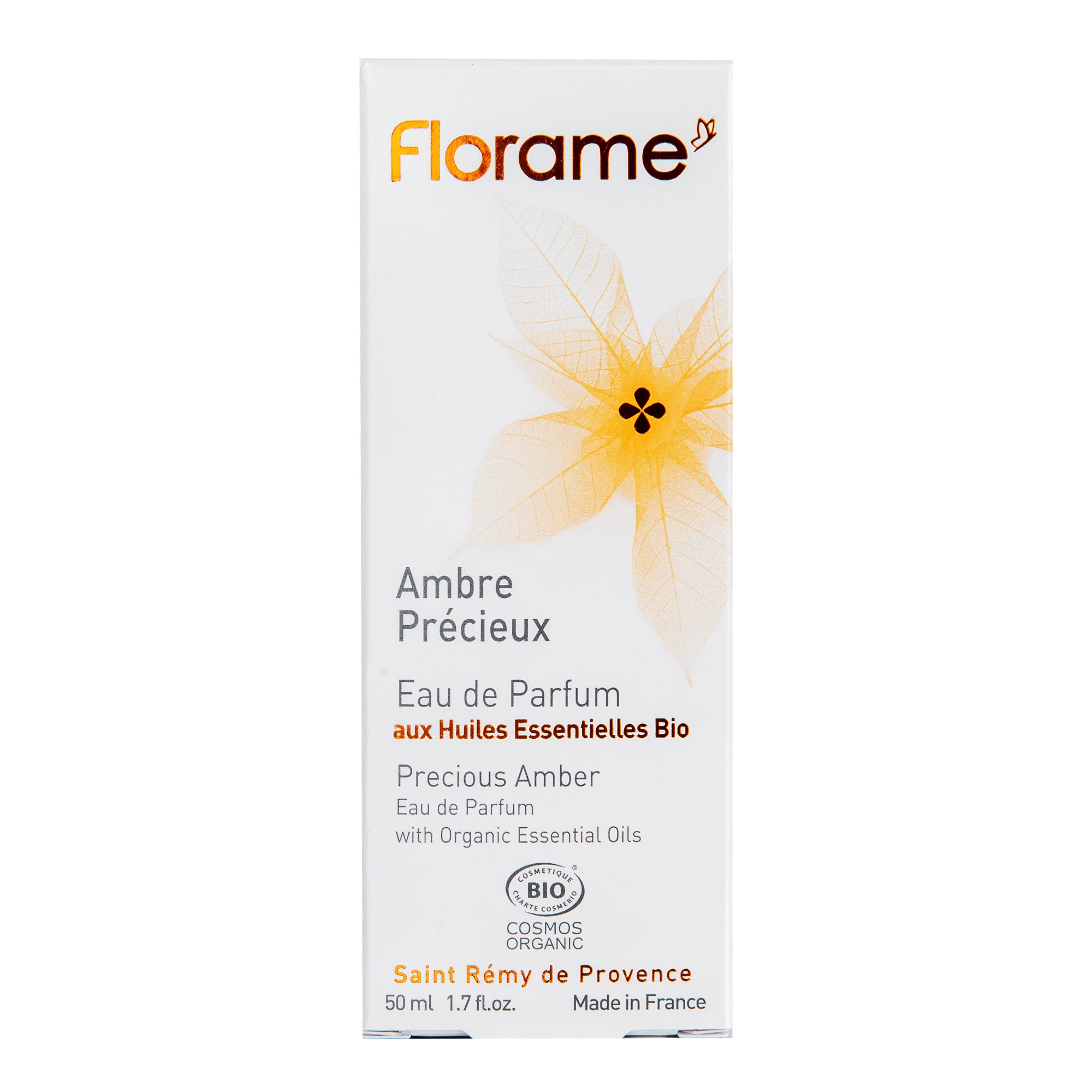 Parfémová voda přírodní AMBRE PRÉCIEUX — drahocenný jantar 50 ml BIO   FLORAME - Image 2