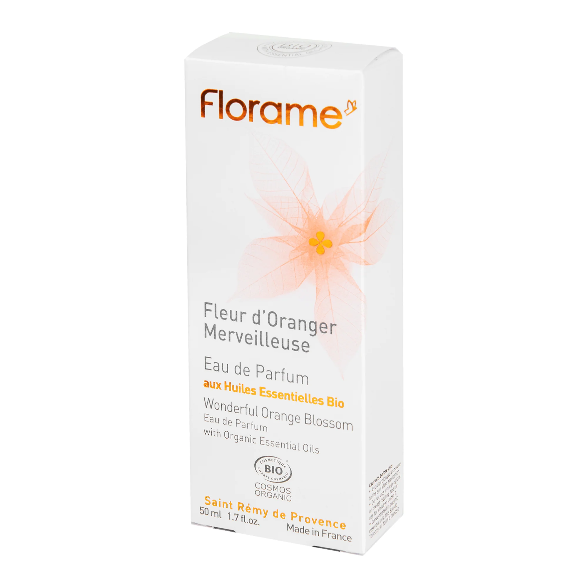 Parfémová voda přírodní FLEUR D'ORANGER MERVEILLEUS — nádherný květ pomeranče 50 ml BIO   FLORAME - Image 3