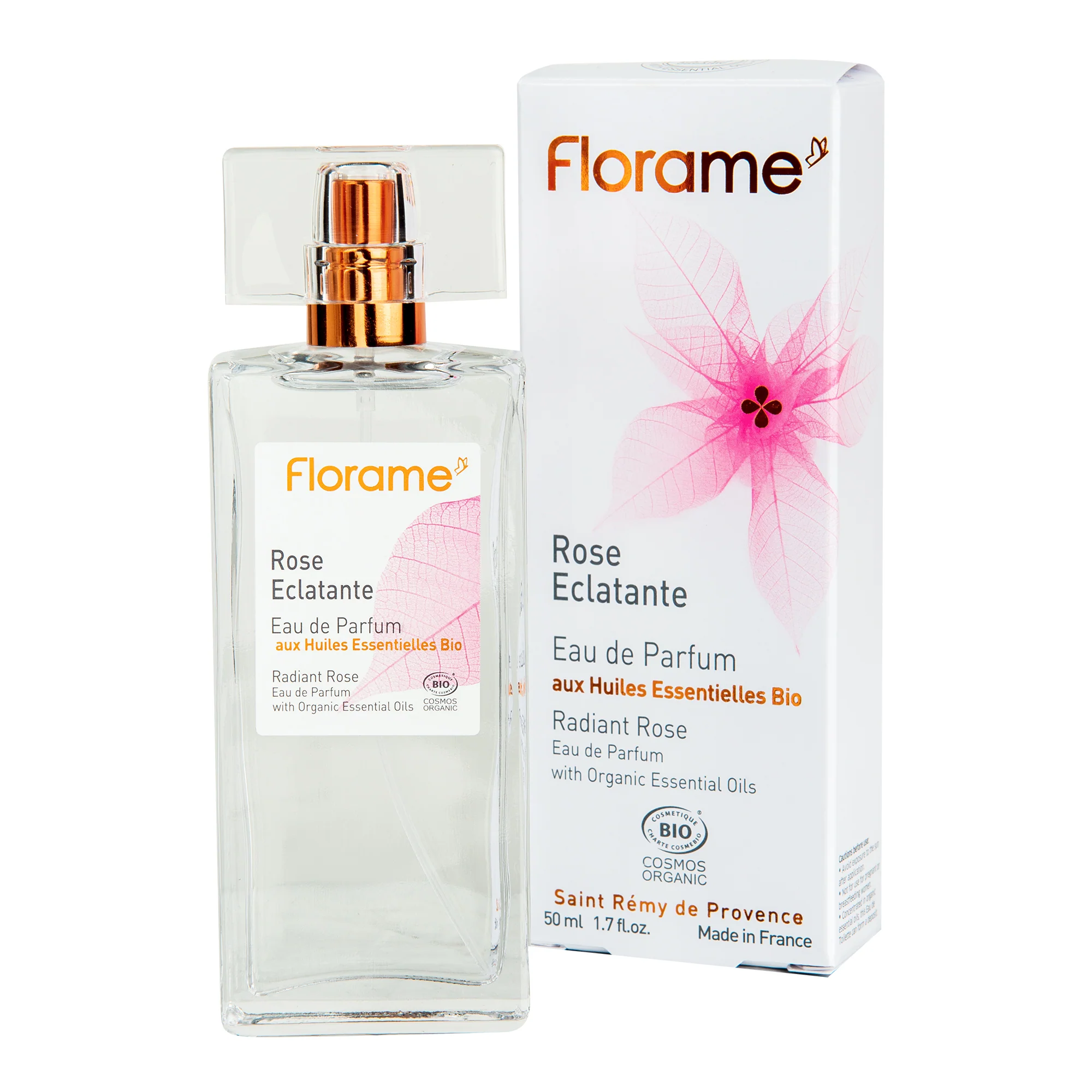 Parfémová voda přírodní ROSE ECLATANTE — zářící růže 50 ml BIO FLORAME