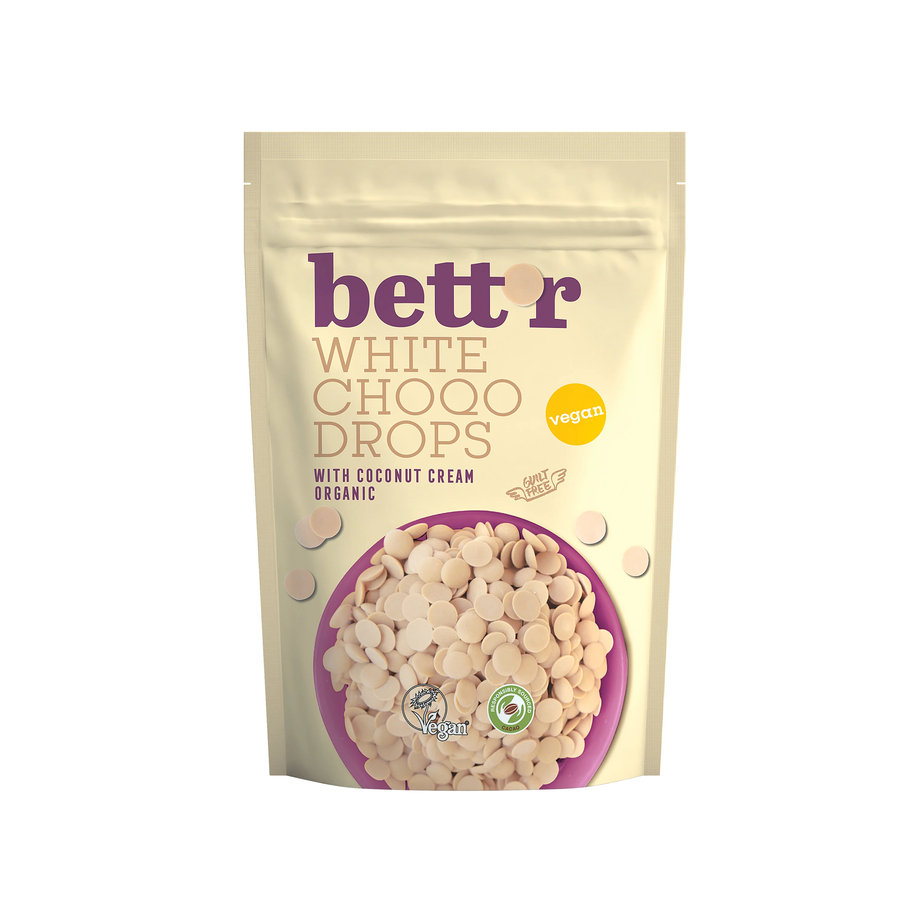 Pecičky čokoládové bílé veganské 200 g BIO   BETT´R