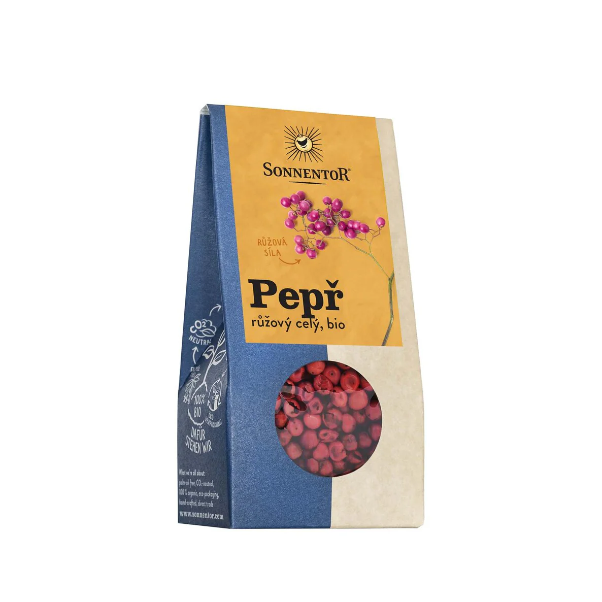 Sonnentor Pepř růžový BIO - celý (20 g)