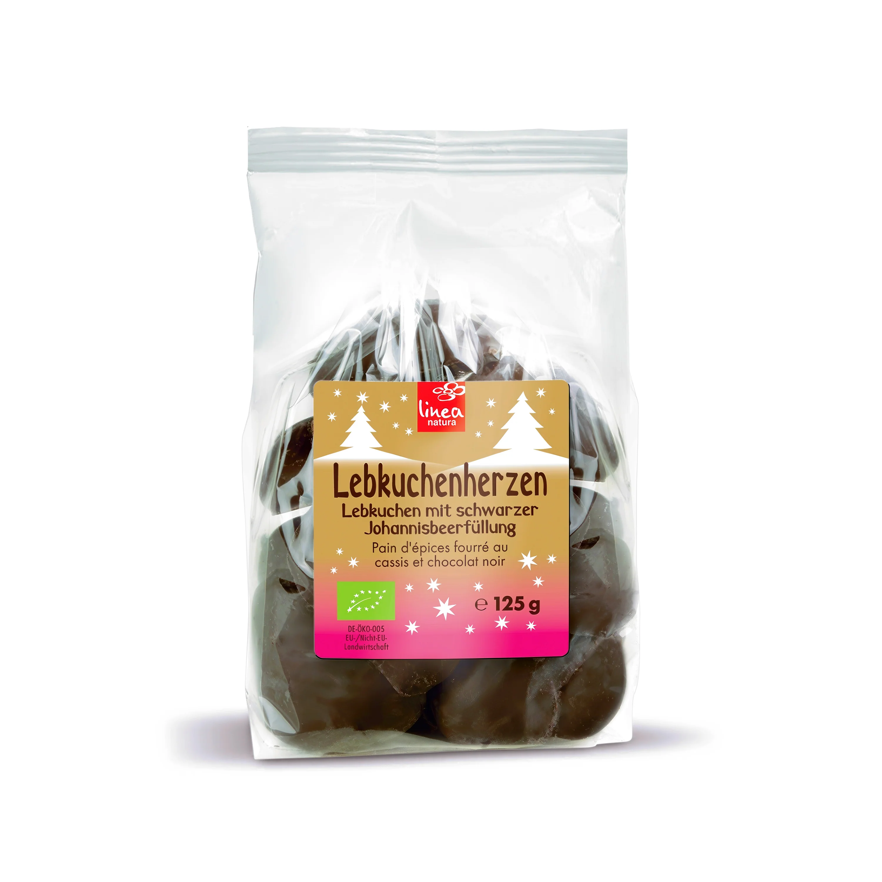 Perníčky v čokoládě s náplní z černého rybízu 125 g BIO LINEA NATURA