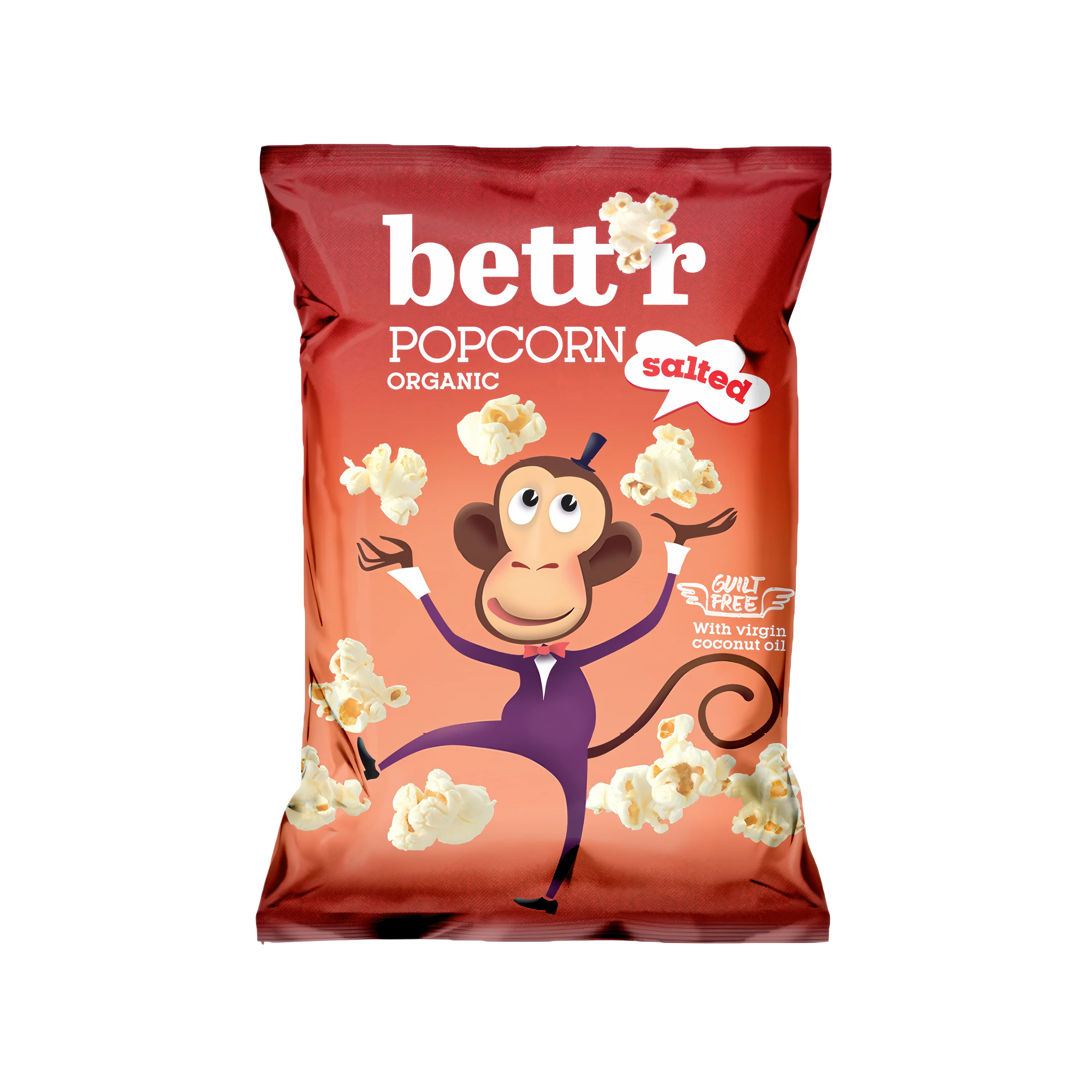 Popcorn s mořskou solí 60 g BIO   BETT´R