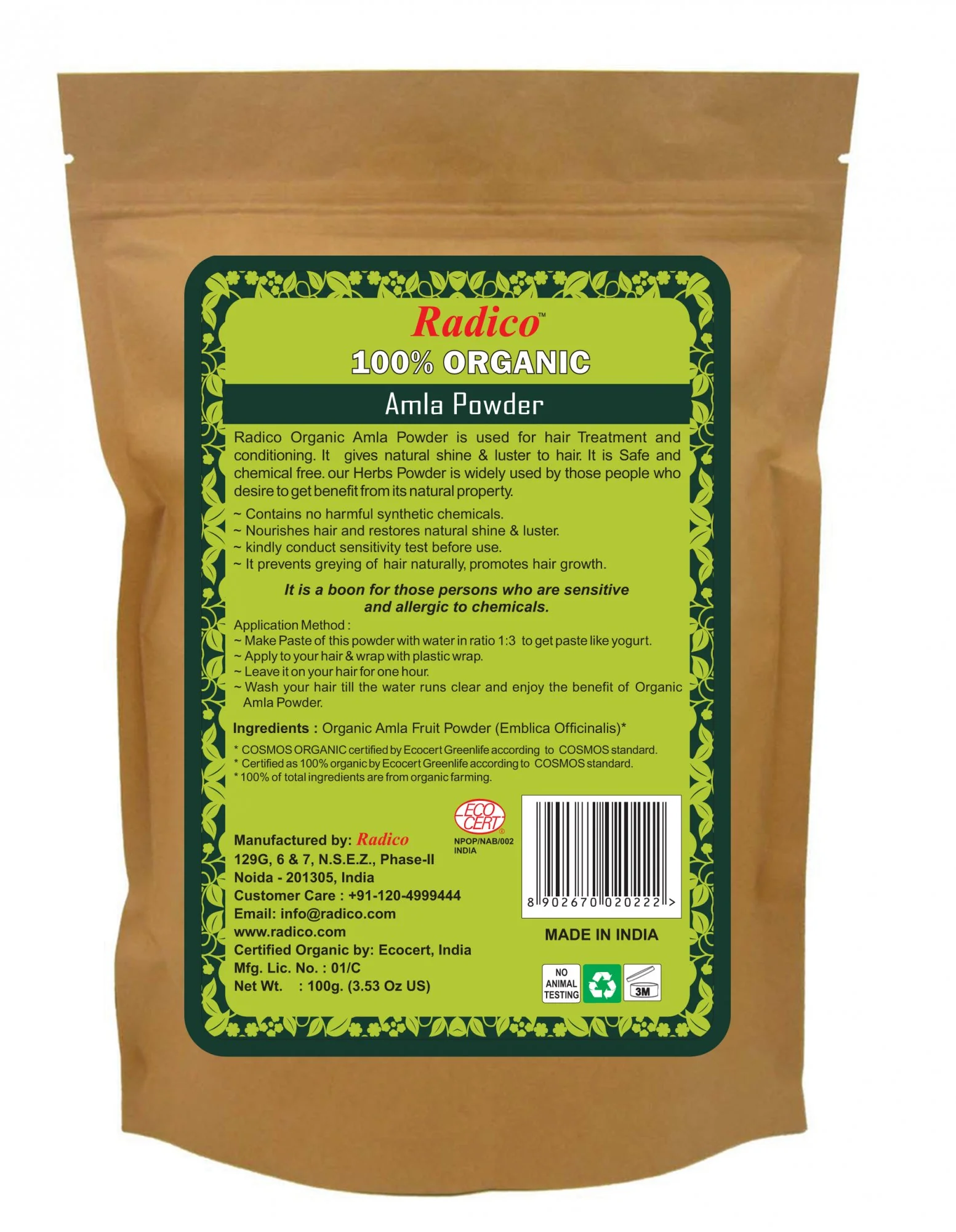 Radico Práškový kondicionér BIO (100 g) - Amla - Image 2