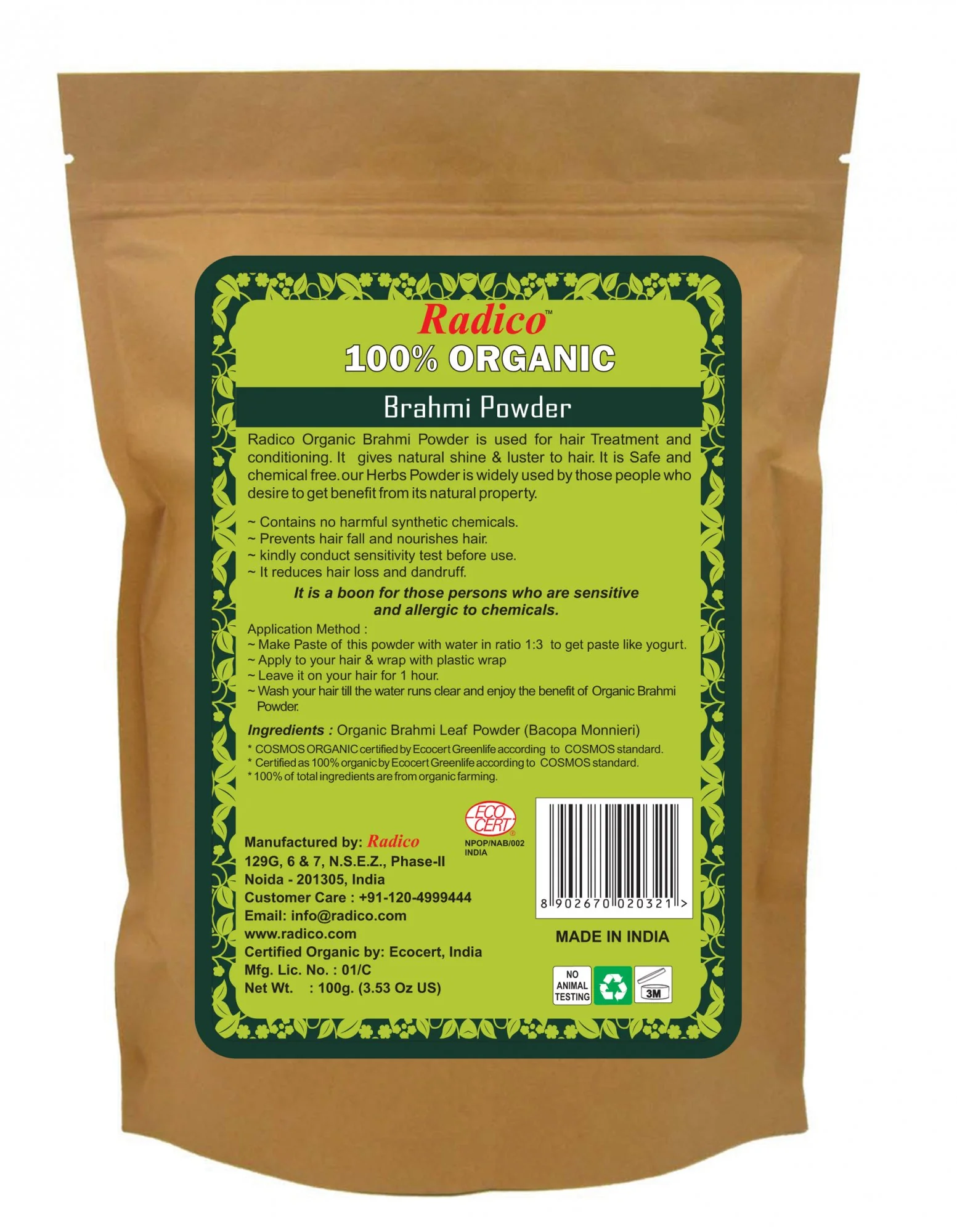 Radico Bylinná kúra BIO (100 g) - Brahmi - Image 2