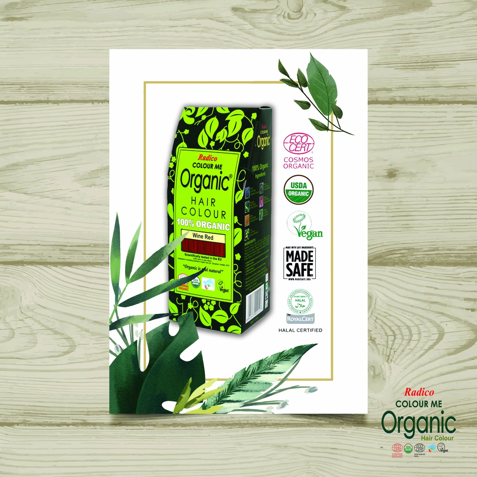 Radico Přírodní barva na vlasy BIO (100 g) - vínová - Image 4