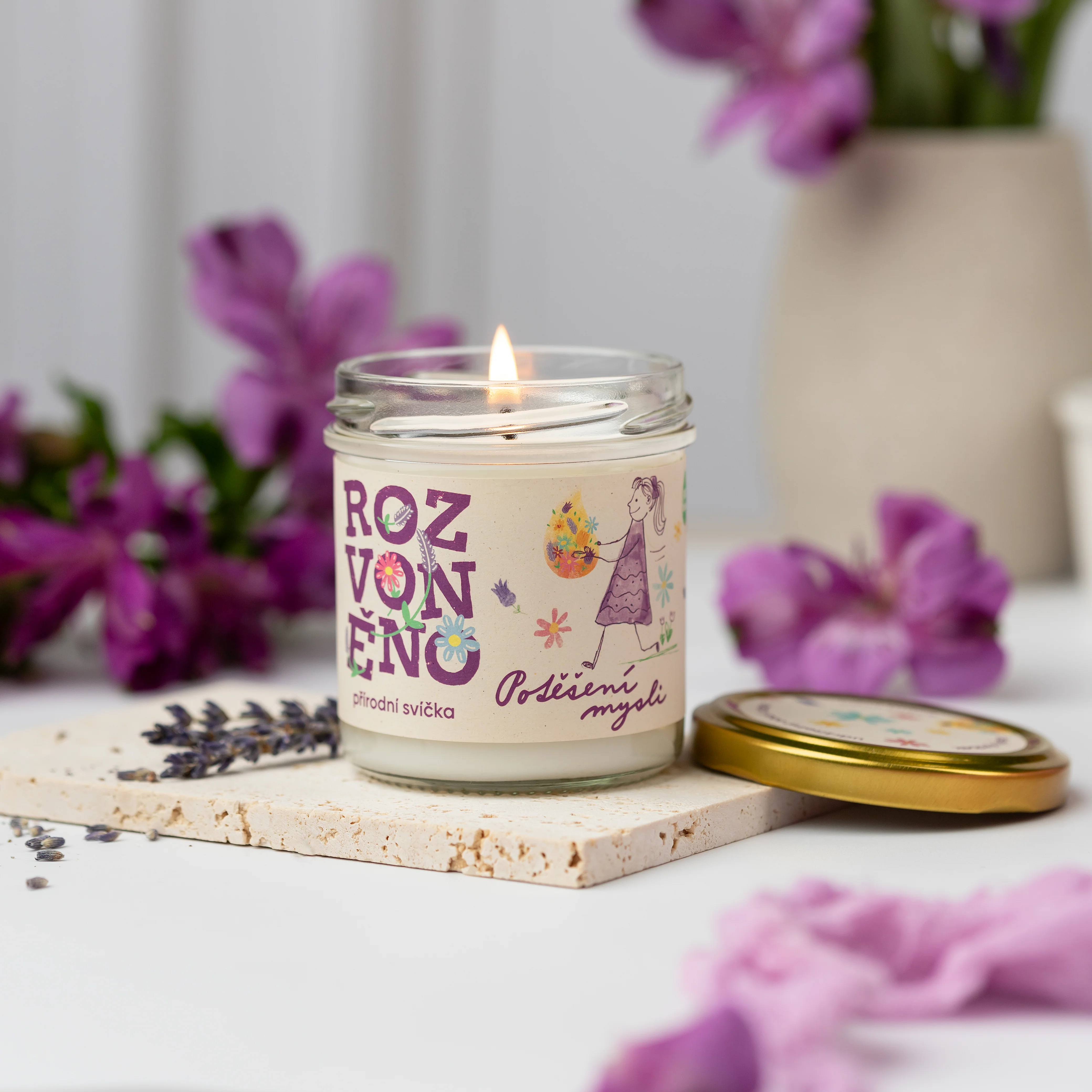 Rozvoněno Vonná svíčka - Potěšení mysli (130 ml) - Image 2