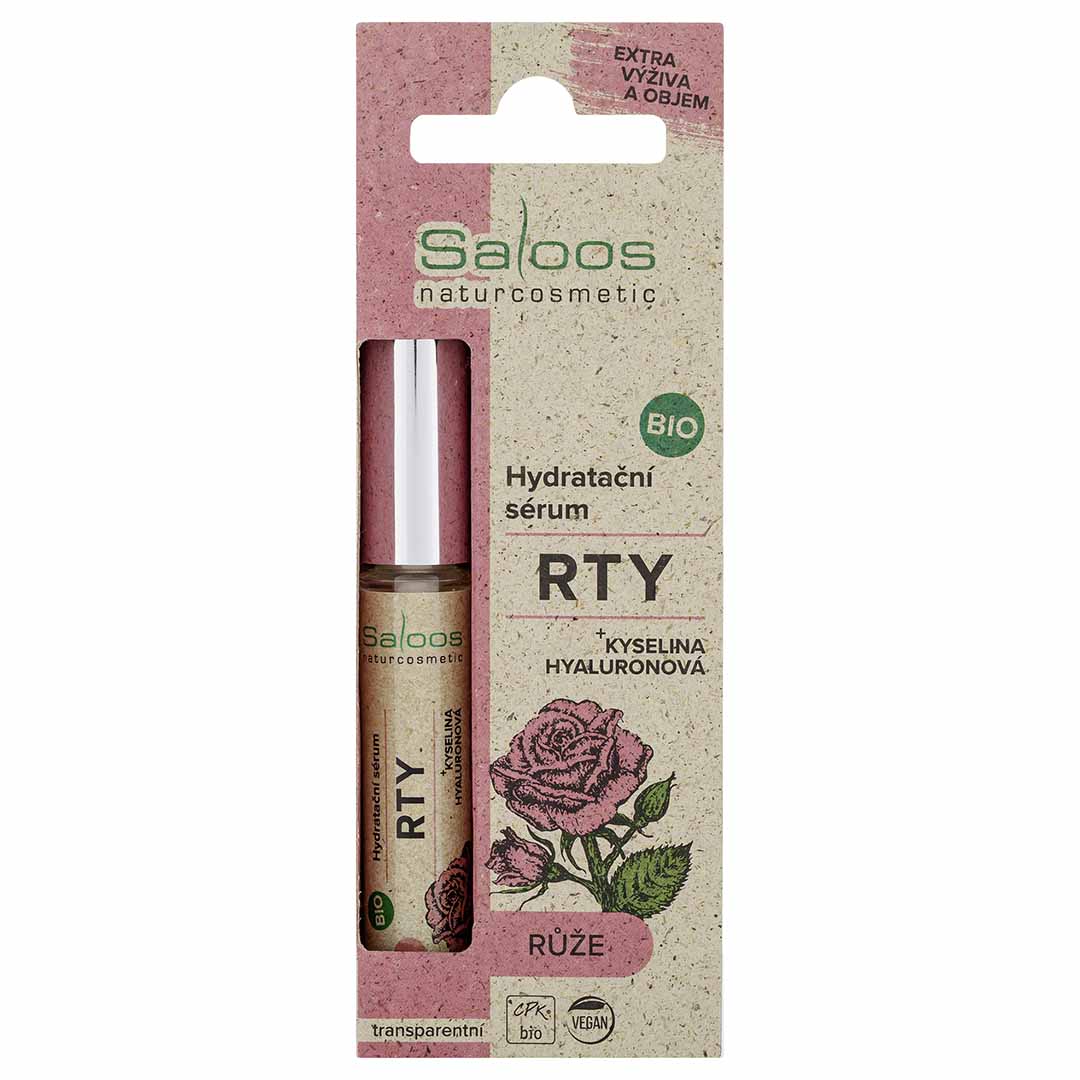 Saloos Hydratační sérum na rty BIO – Růže (7 ml)