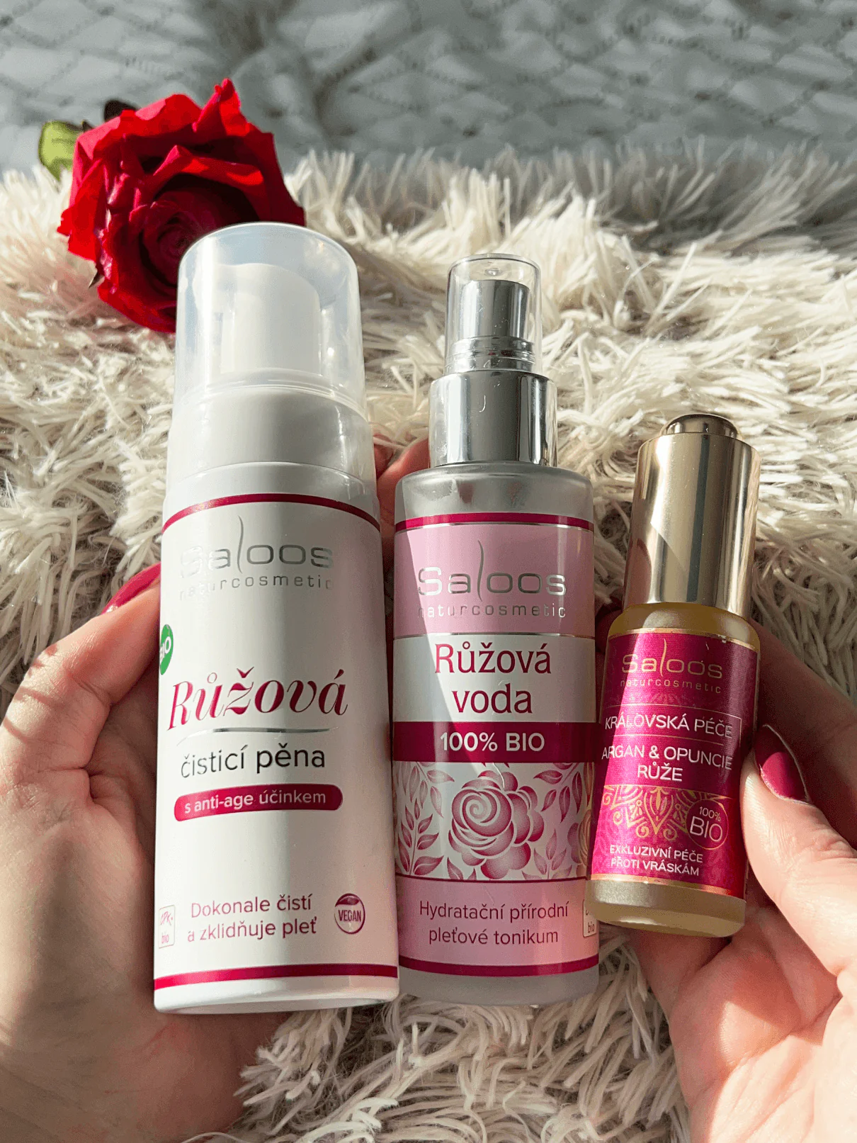 Saloos Růžová čisticí pěna na pleť BIO (150 ml) - Image 3