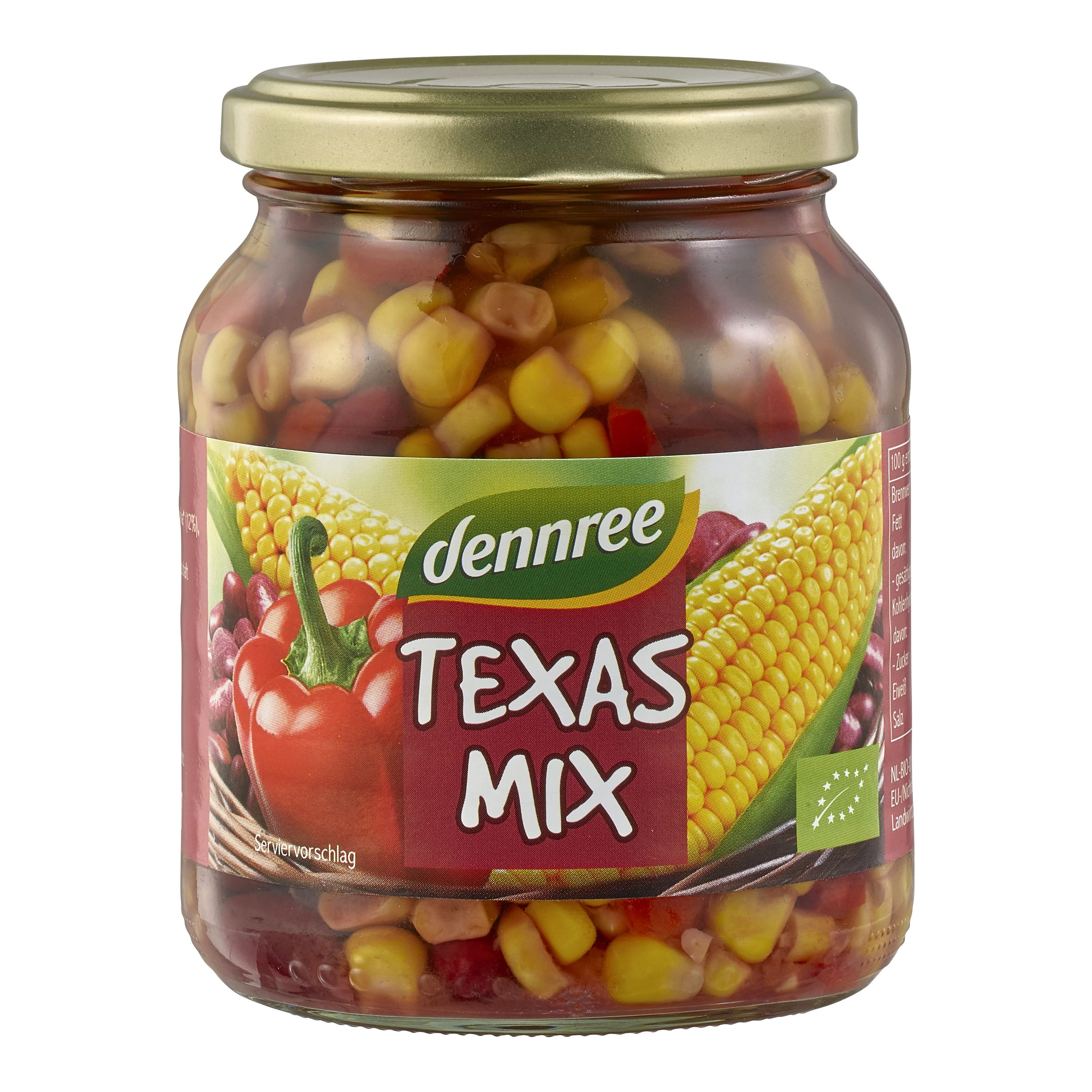 Dennree Směs zeleninová texaská ve slaném nálevu BIO (350 g)