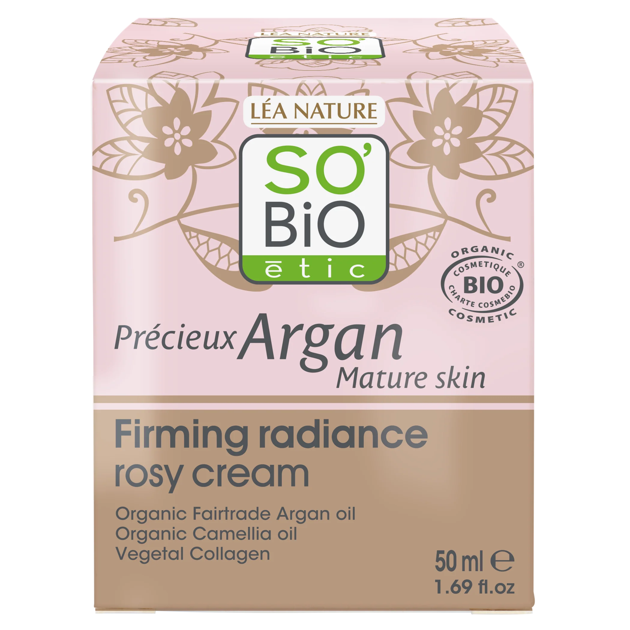 SO’BiO étic Anti-age Precieux Argan Krém růžový denní pro zpevnění GOLD BIO (50 ml)