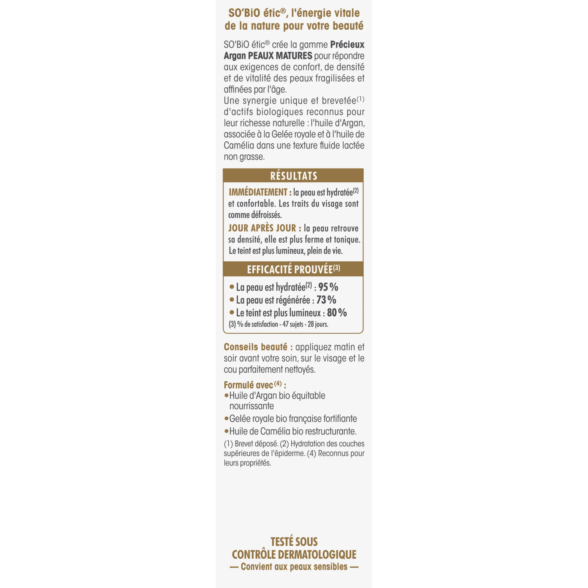 SO’BiO étic Anti-Age Precieux Argan Sérum hydratační a regenerační GOLD BIO (30 ml) - Image 3
