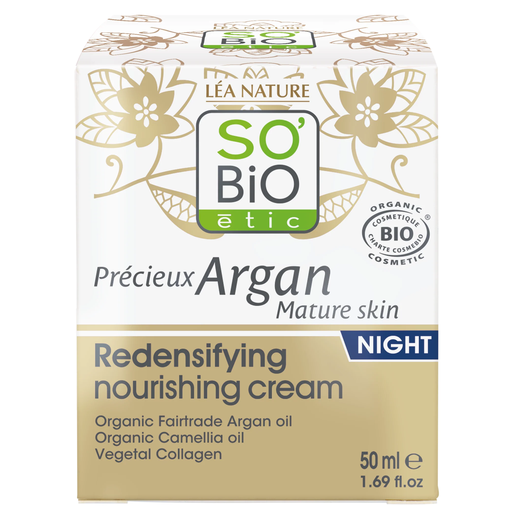 SO’BiO étic Anti-age Precieux Krém noční výživný a zpevňující GOLD BIO (50 ml)