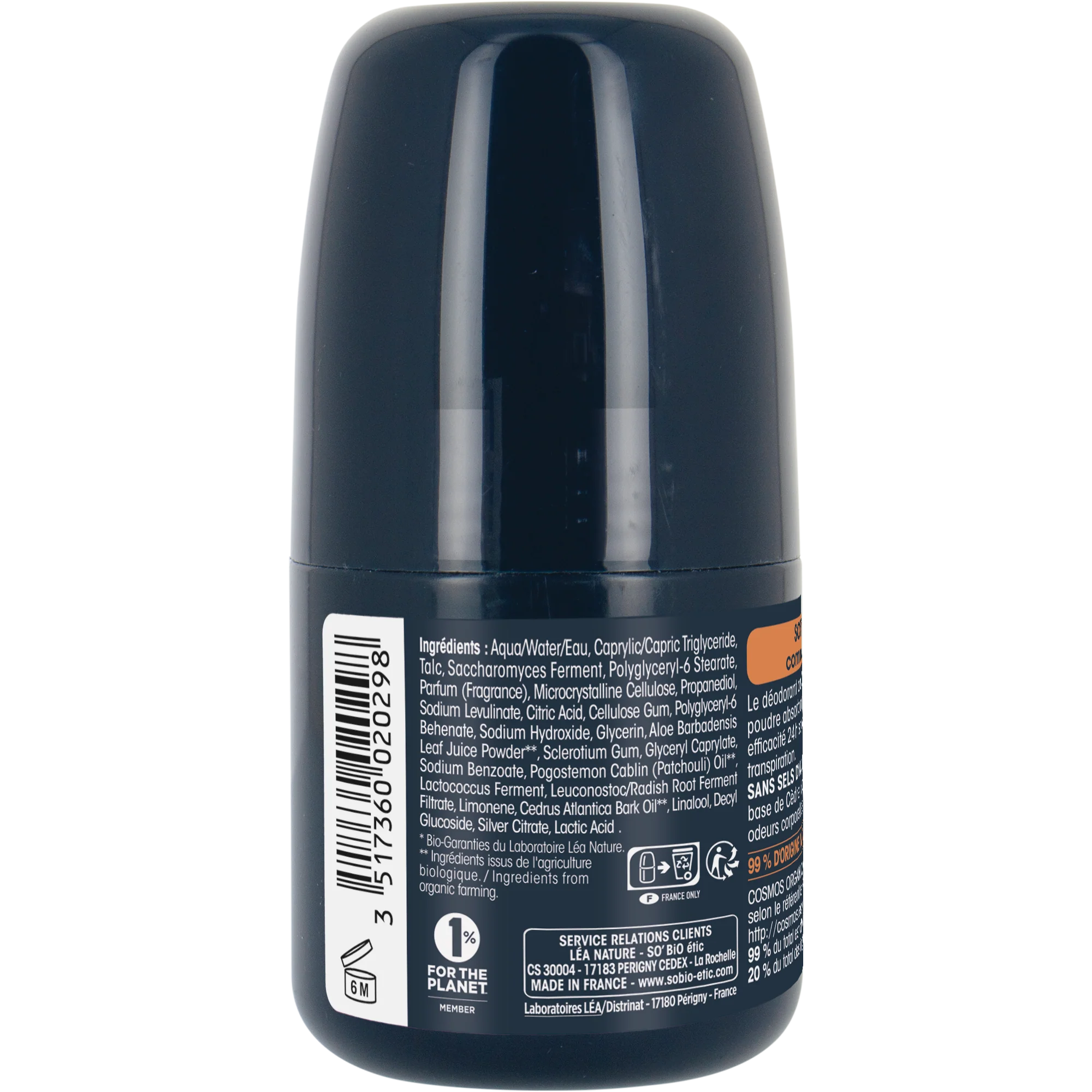 SO’BiO étic Deodorant roll-on 24h MEN - cedr BIO (50 ml) - Image 3
