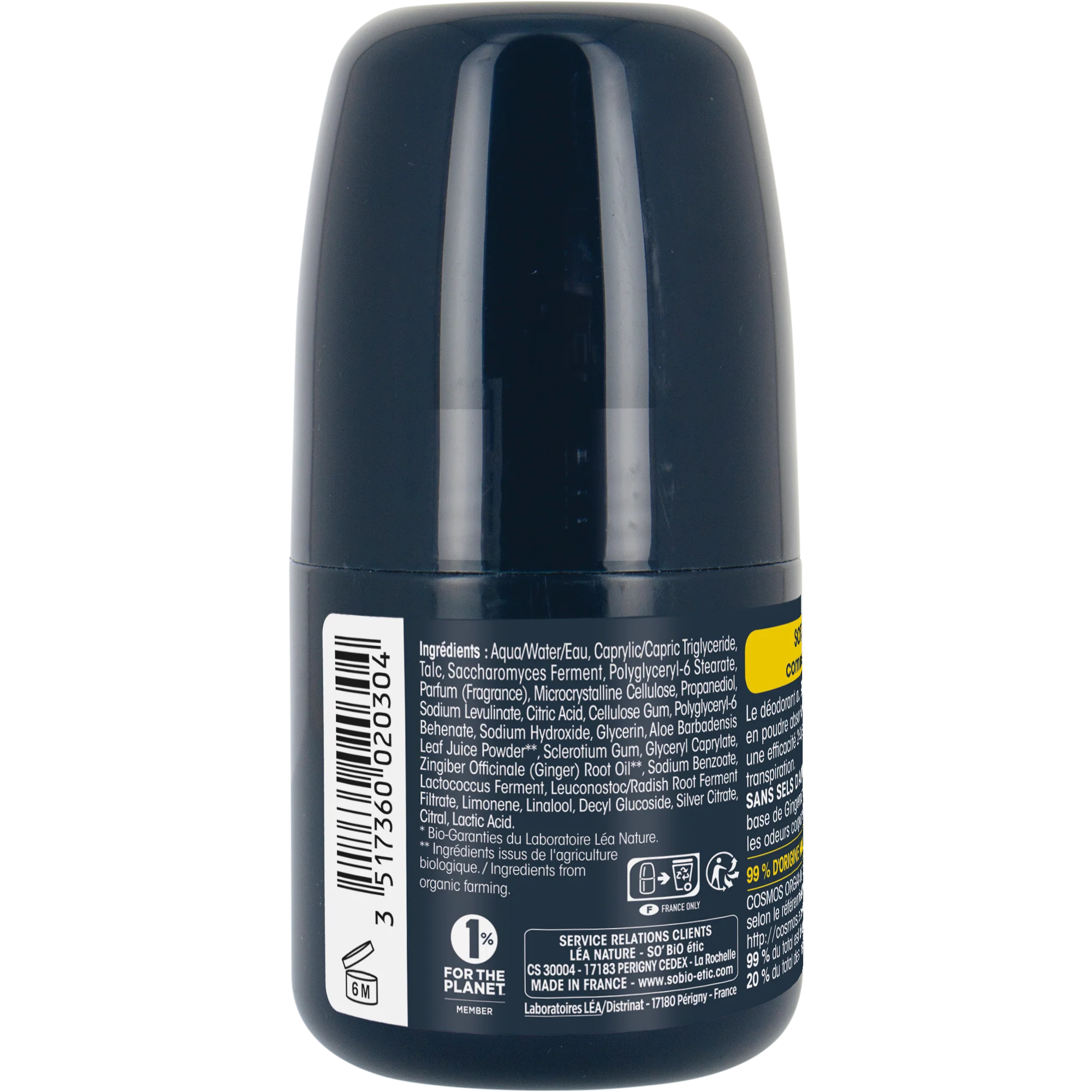 SO’BiO étic Deodorant roll-on 24h MEN - zázvor BIO (50 ml) - Image 3