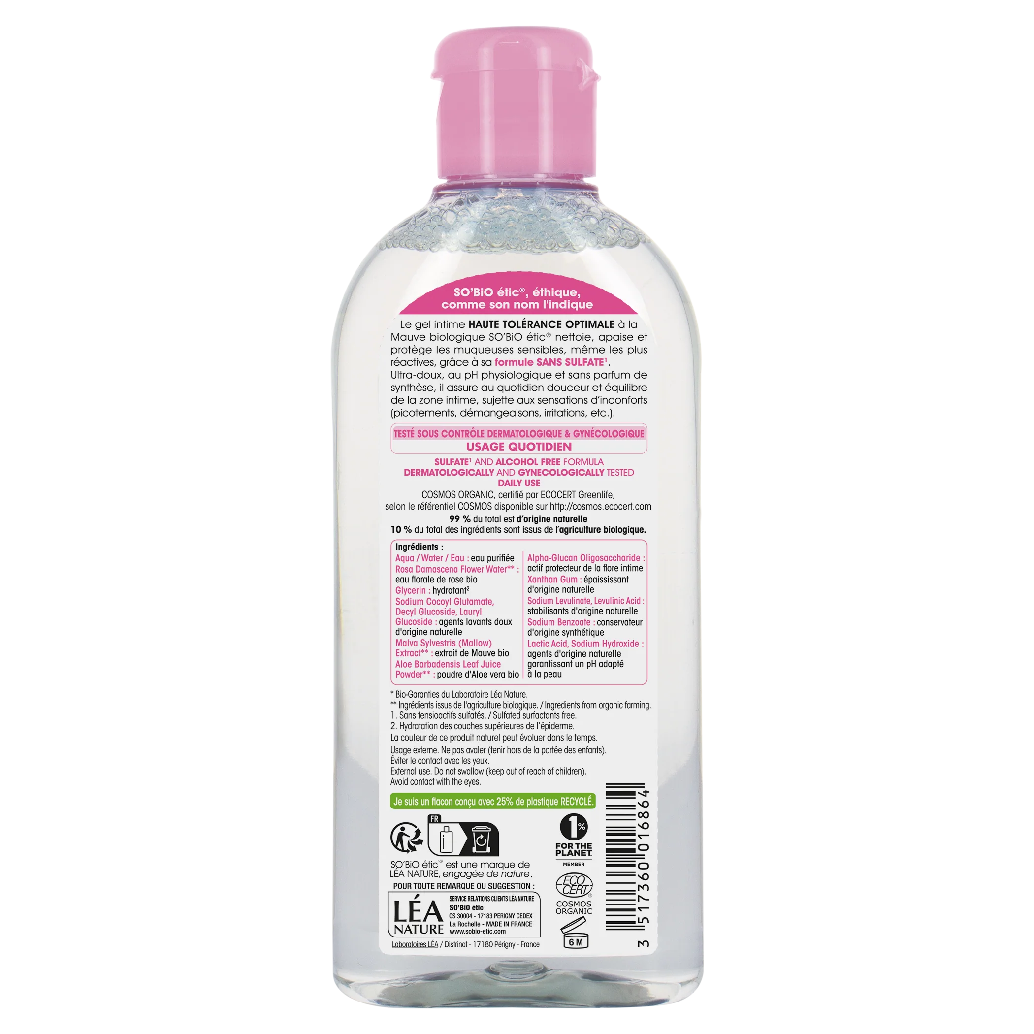 SO’BiO étic Gel mycí pro intimní hygienu hypoalergenní BIO (200 ml) - Image 2