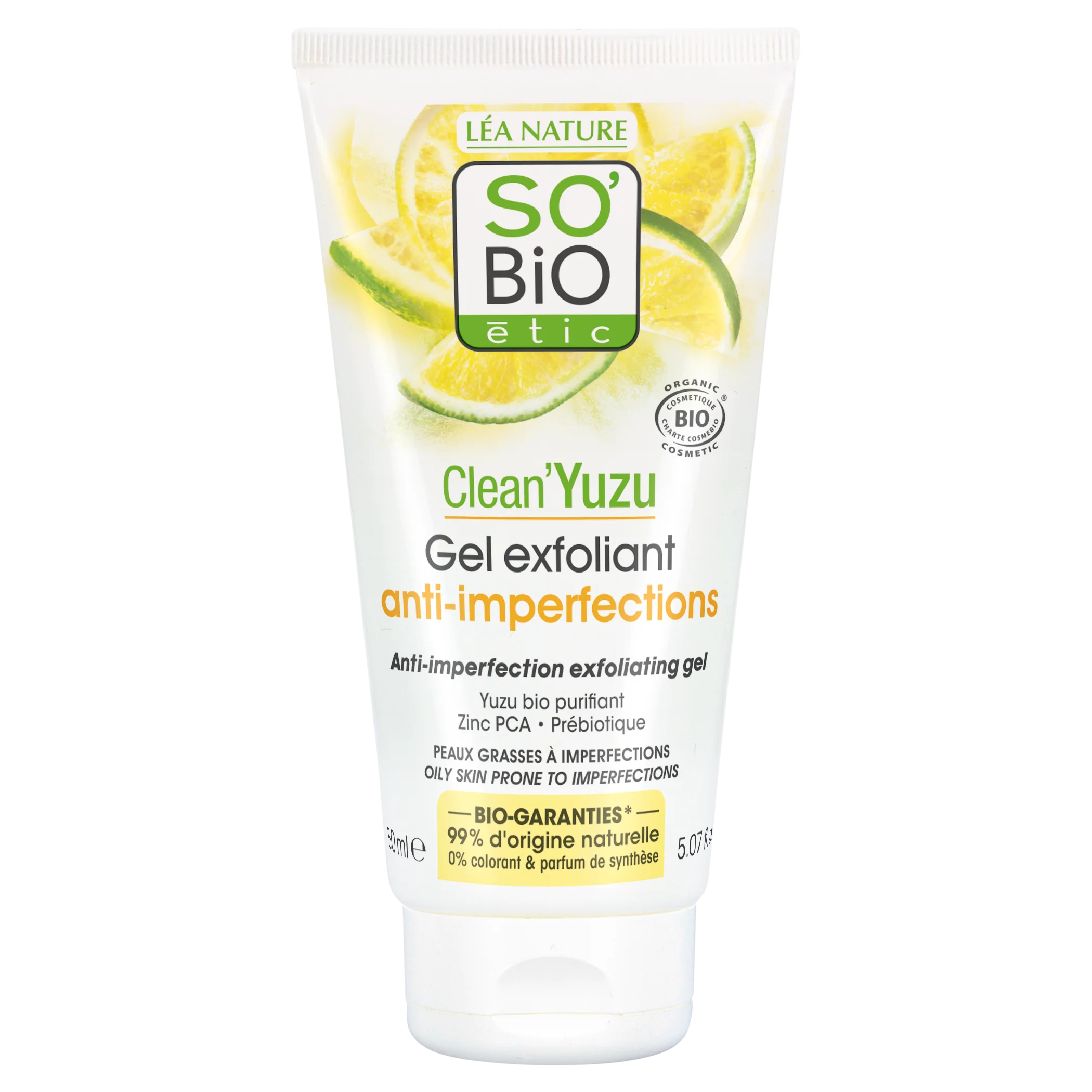 SO’BiO étic Gel pleťový exfoliační - Clean Yuzu BIO (150 ml)