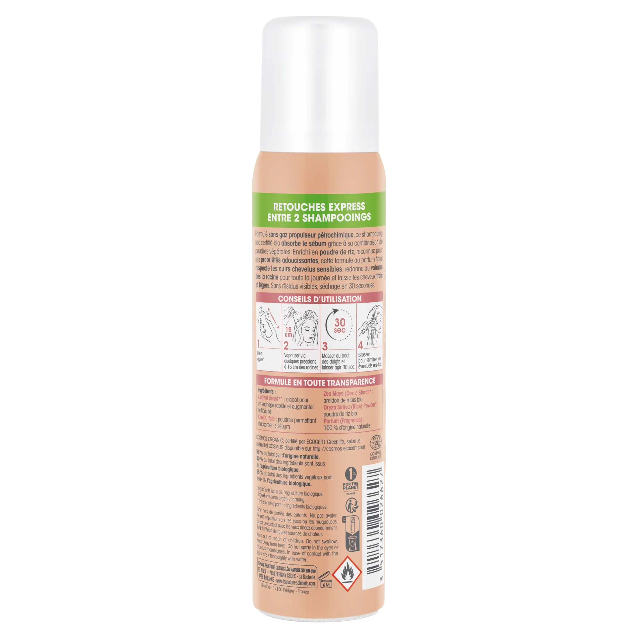 SO’BiO étic Jemný suchý šampon ve spreji pro citlivou pokožku hlavy BIO (100 ml) - Image 2