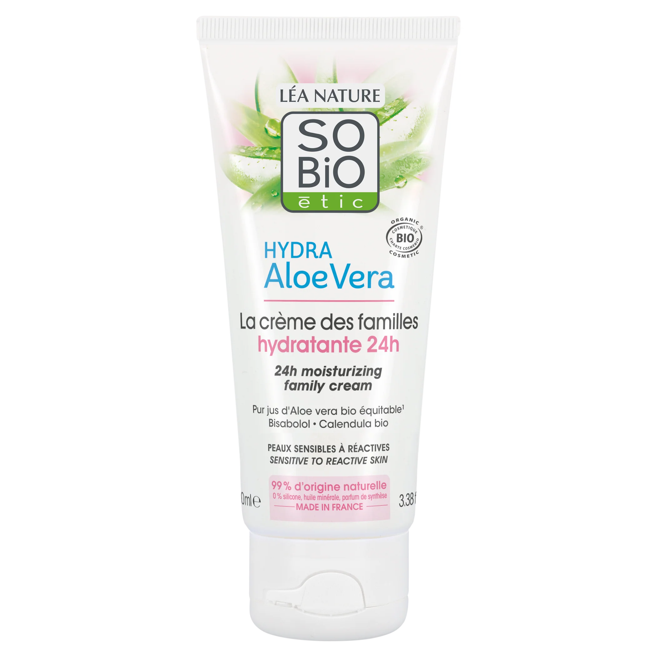 SO’BiO étic Krém hydratační hypoalergenní s Aloe vera pro celou rodinu BIO (100 ml)