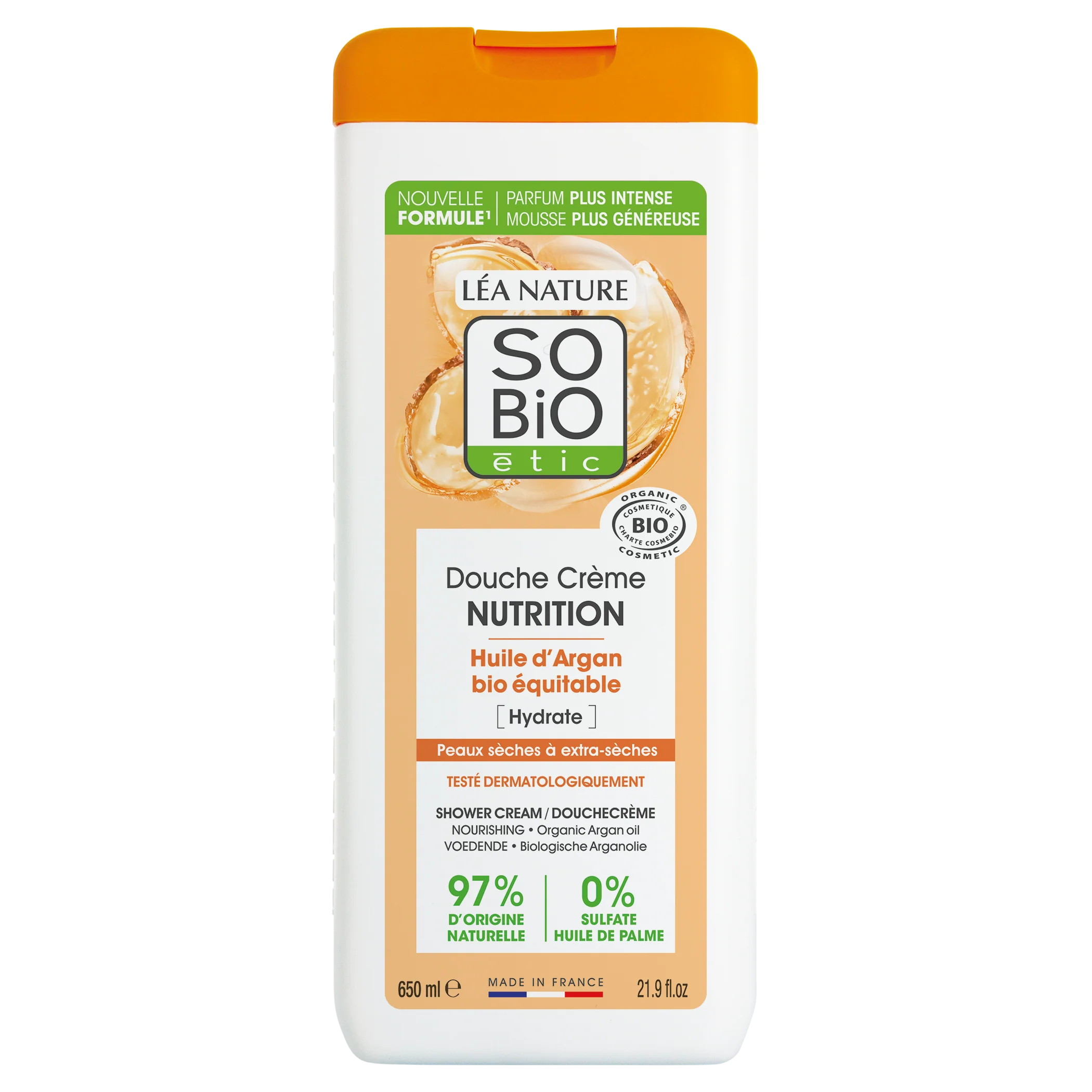 SO’BiO étic Krém sprchový NUTRITION s arganovým olejem BIO (650 ml)