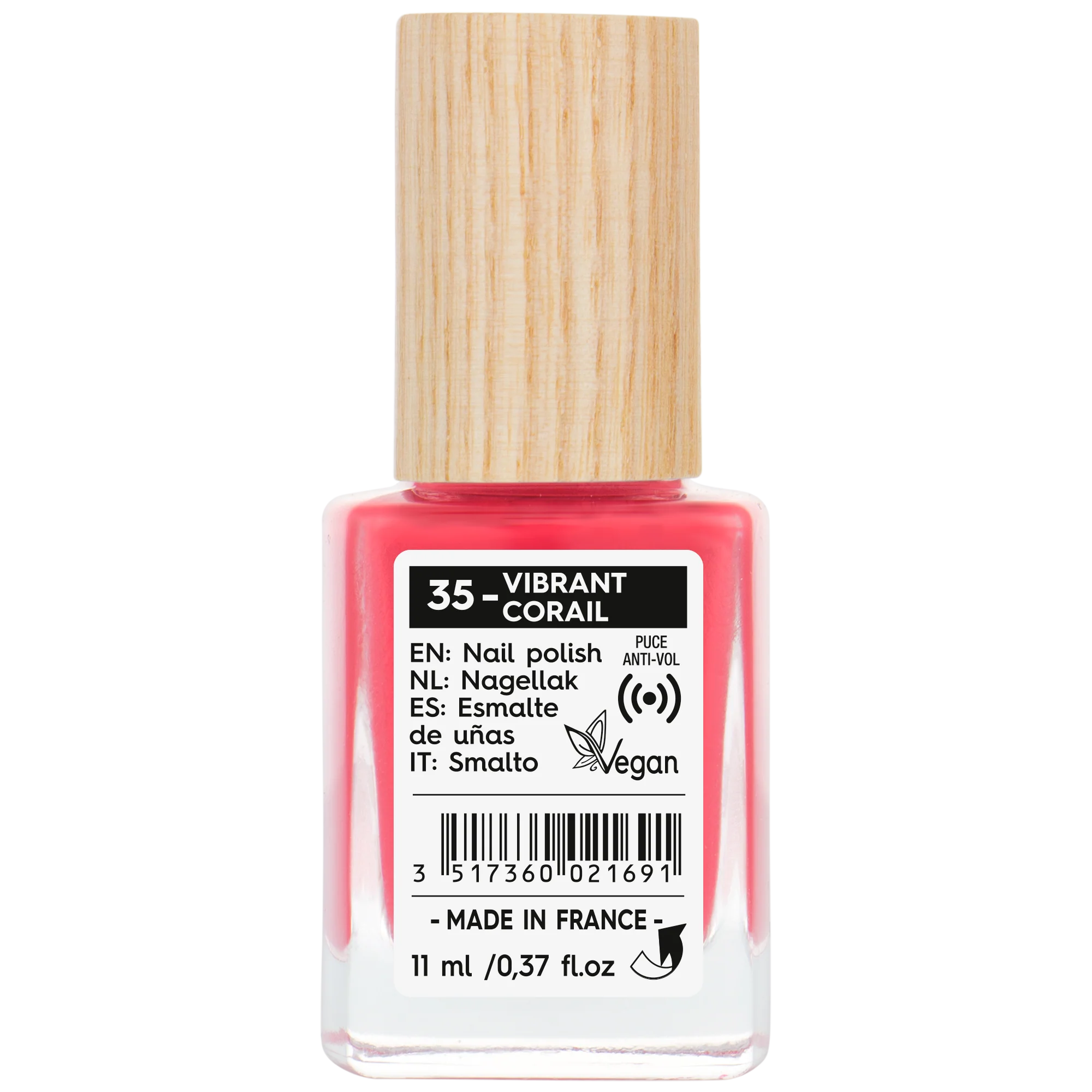 SO’BiO étic Lak na nehty - 35 vibrující korálová (11 ml) - Image 2