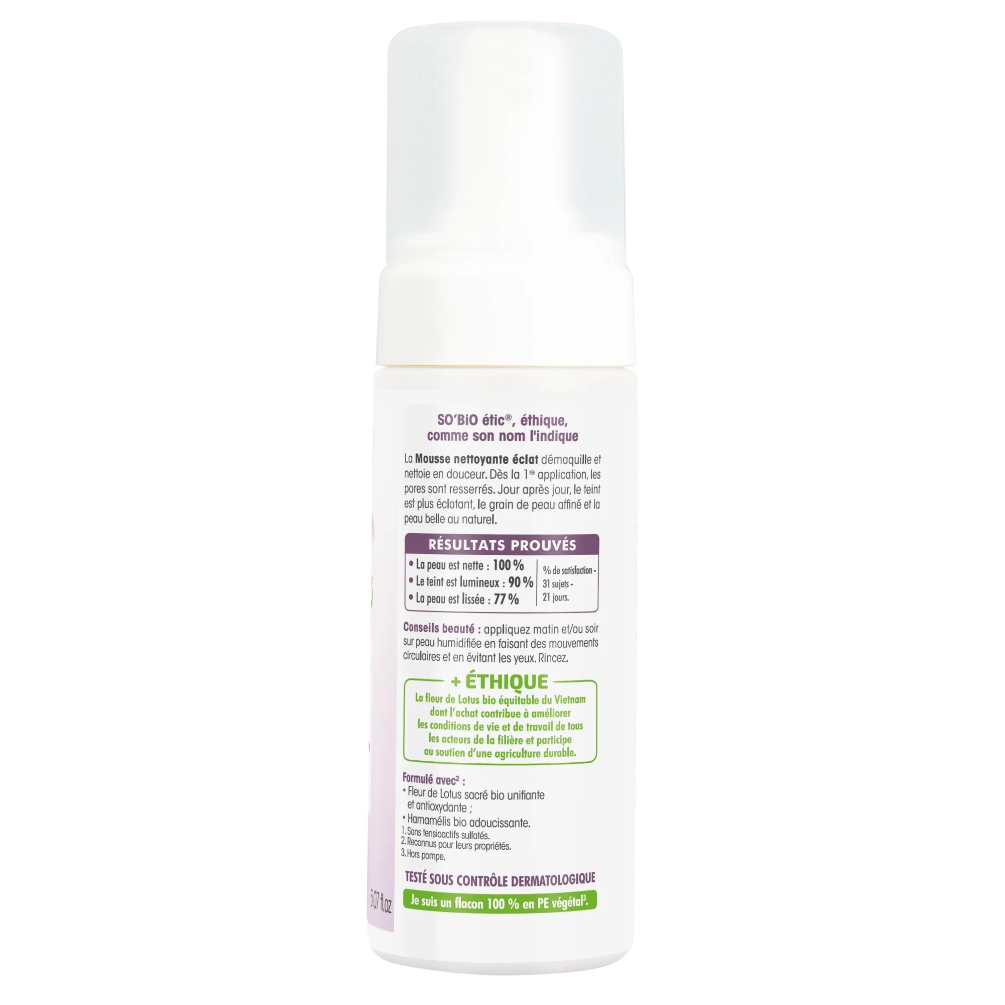 SO’BiO étic Pěna čisticí pro dokonalou pleť BIO (150 ml) - Image 2
