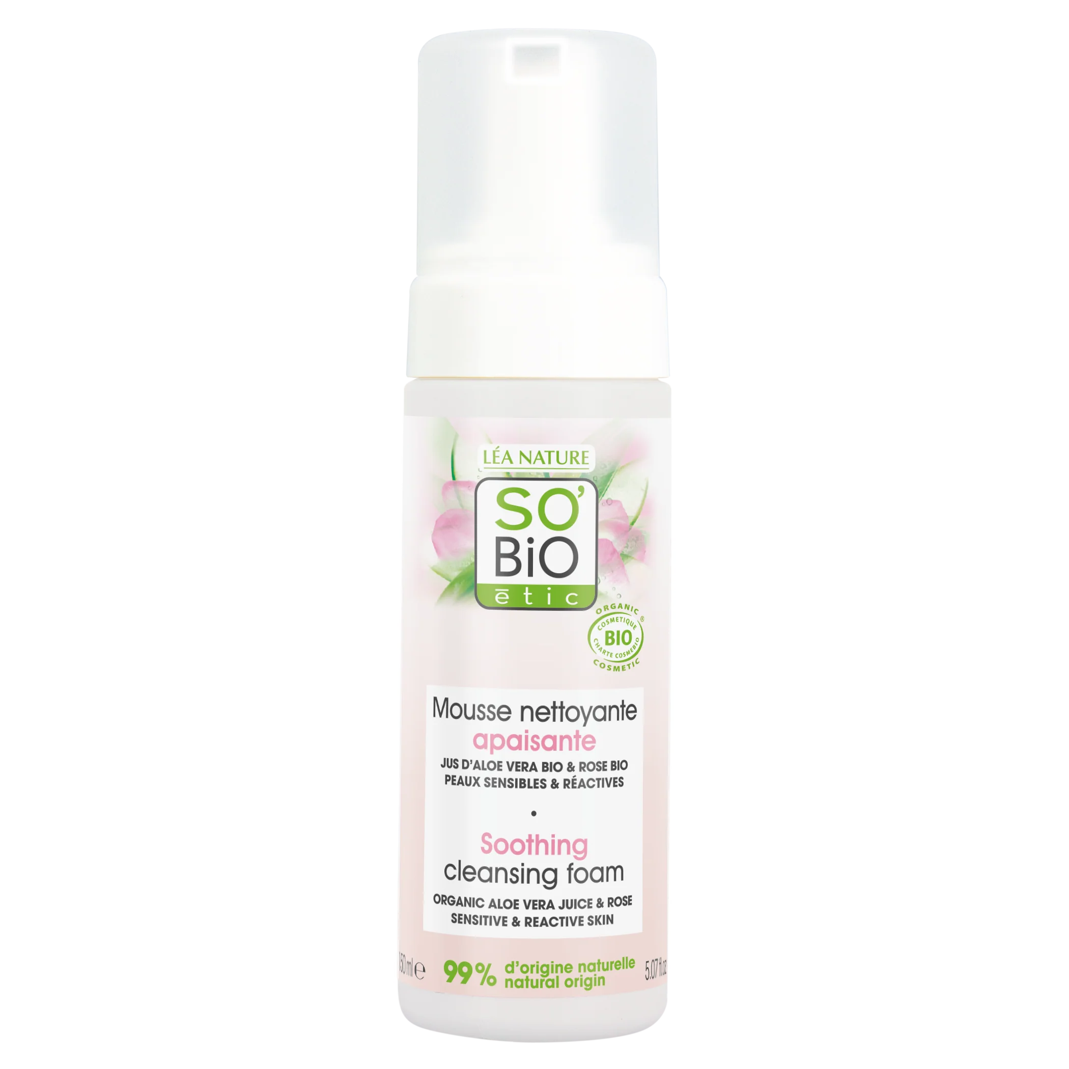 SO’BiO étic Pěna čisticí zklidňující Aloe Vera BIO (150 ml)
