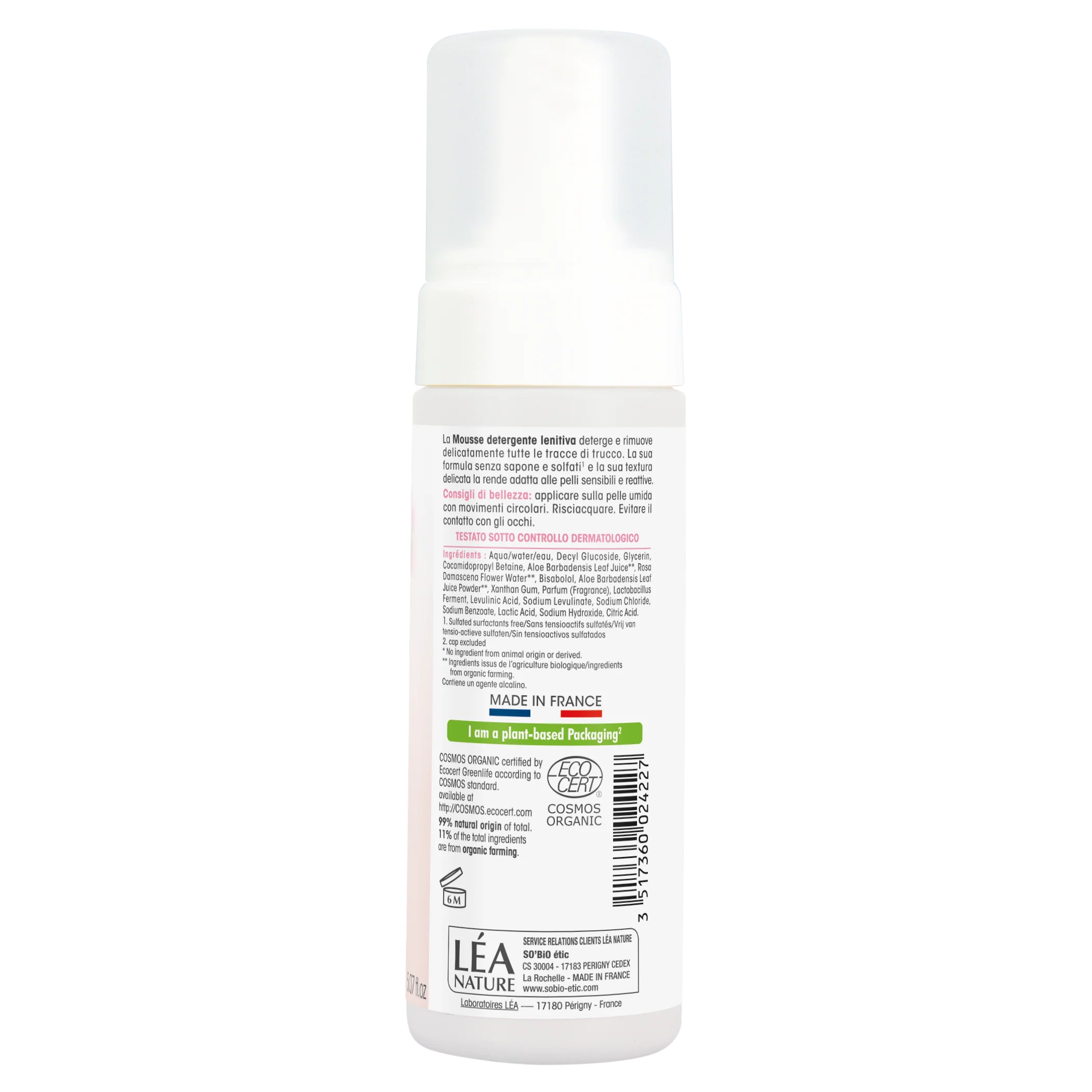 SO’BiO étic Pěna čisticí zklidňující Aloe Vera BIO (150 ml) - Image 2