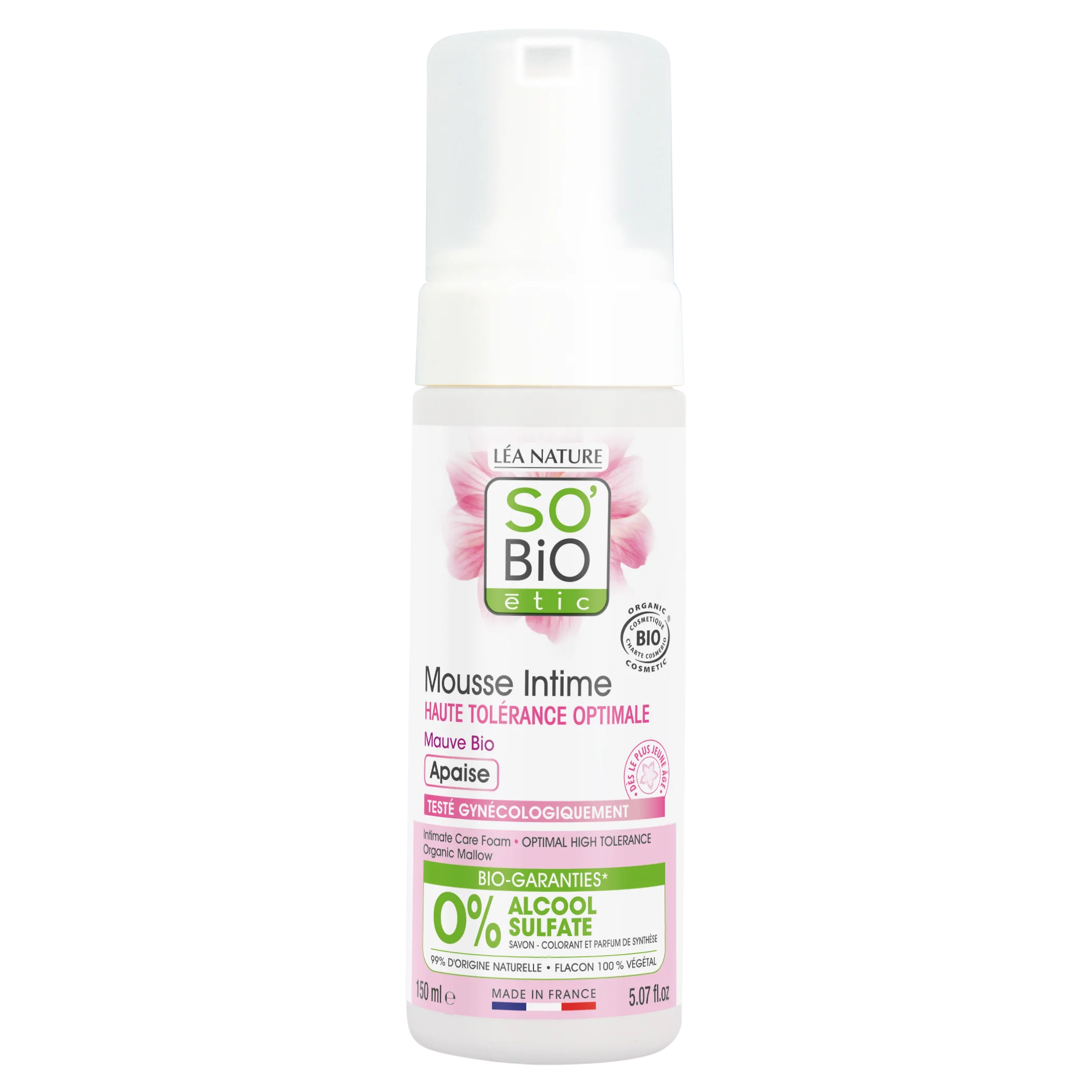 SO’BiO étic Pěna mycí pro intimní hygienu hypoalergenní BIO (150 ml)