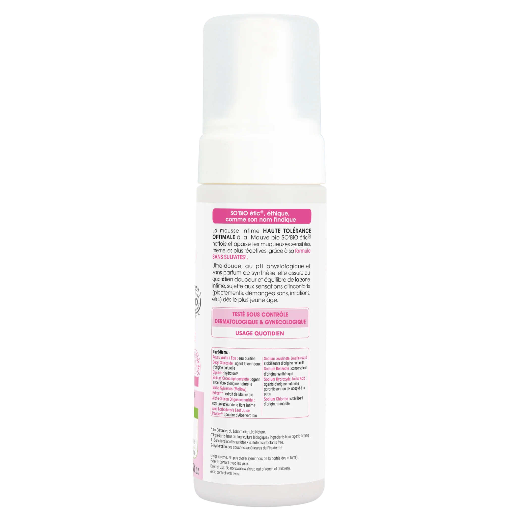 SO’BiO étic Pěna mycí pro intimní hygienu hypoalergenní BIO (150 ml) - Image 3