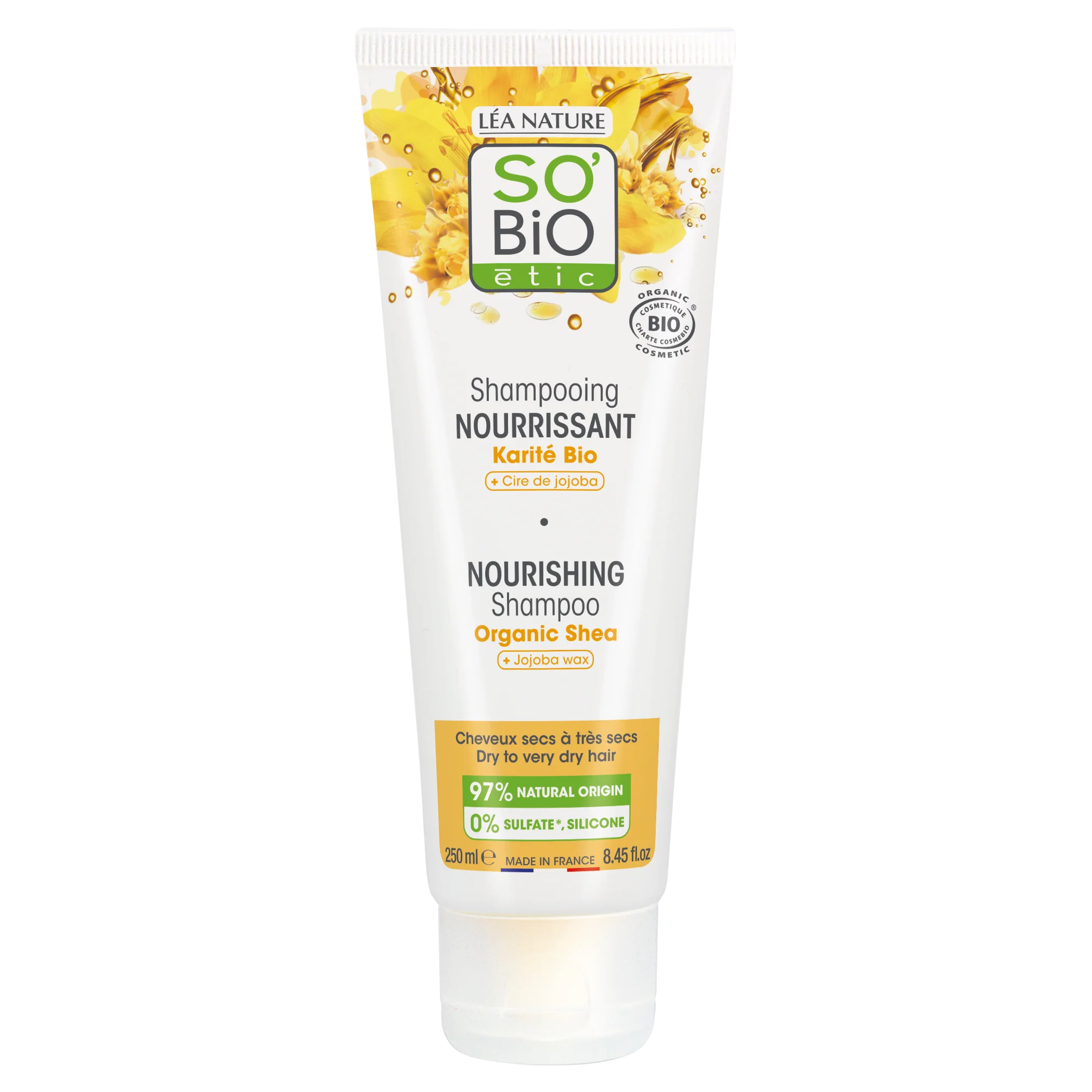 SO’BiO étic Šampon jemný výživný s karité a arganovými ceramidy BIO (250 ml)