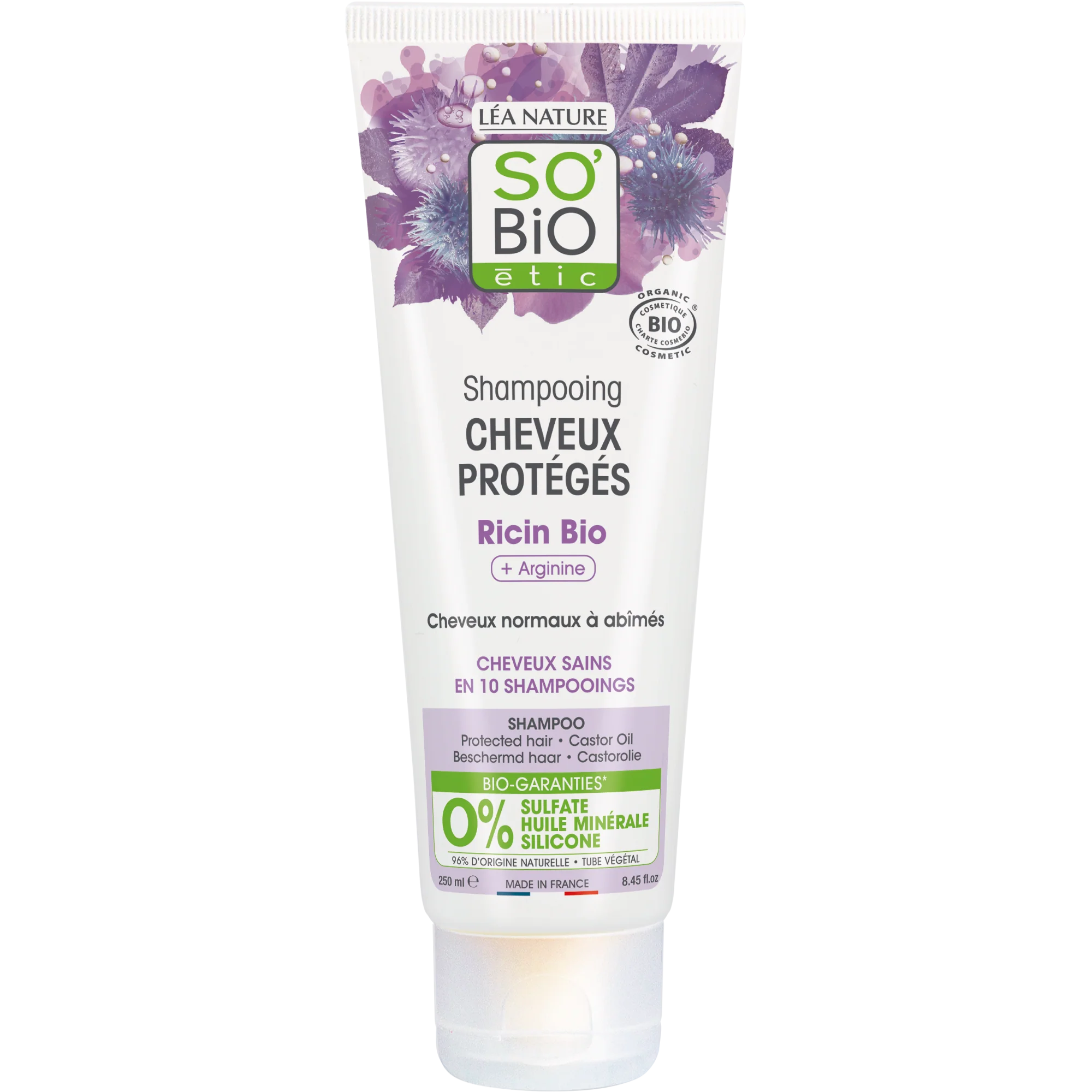 SO’BiO étic Šampon ochranný s ricinem a argininem BIO (250 ml)