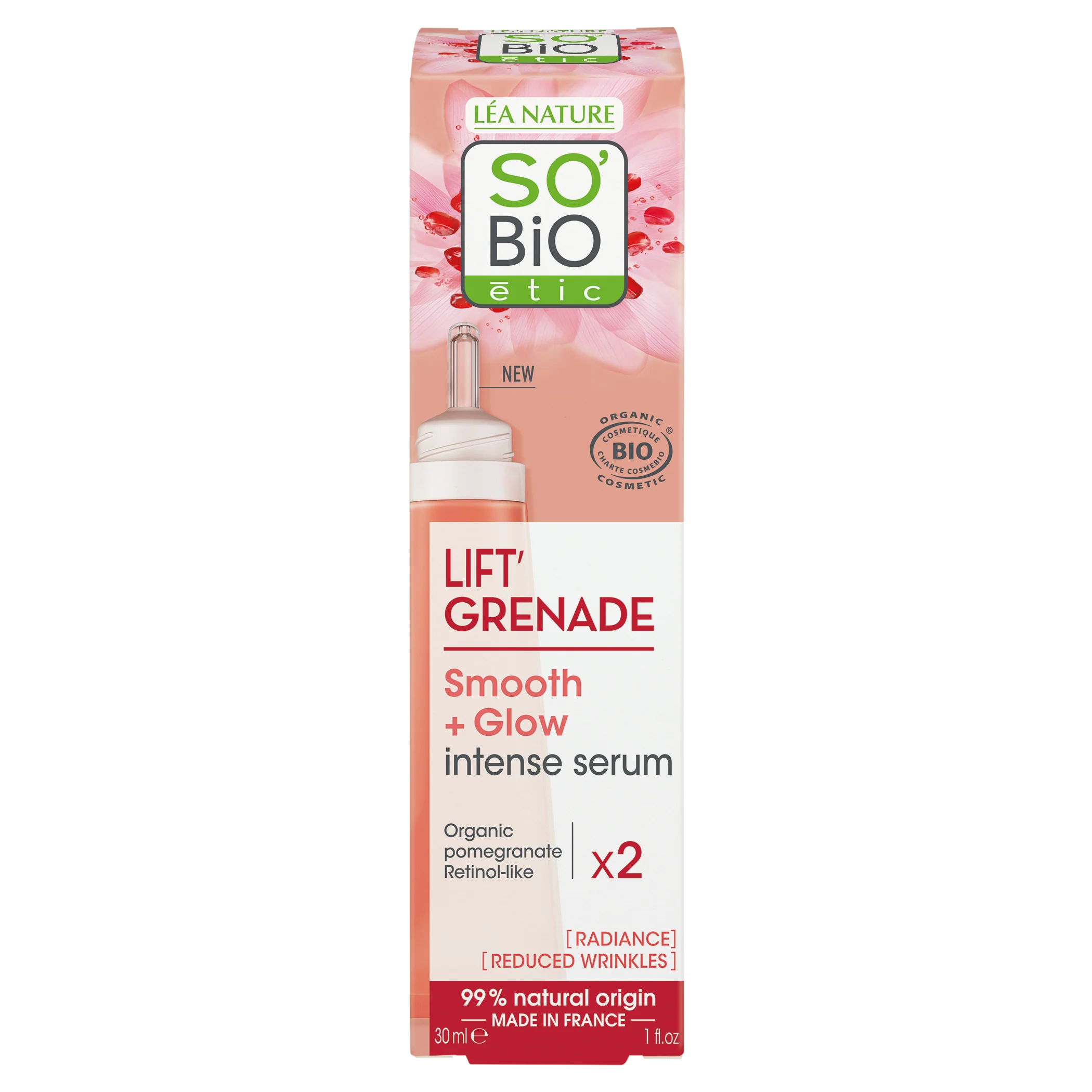 SO’BiO étic Sérum rozjasňující proti vráskám Lift'Grenade BIO (30 ml)