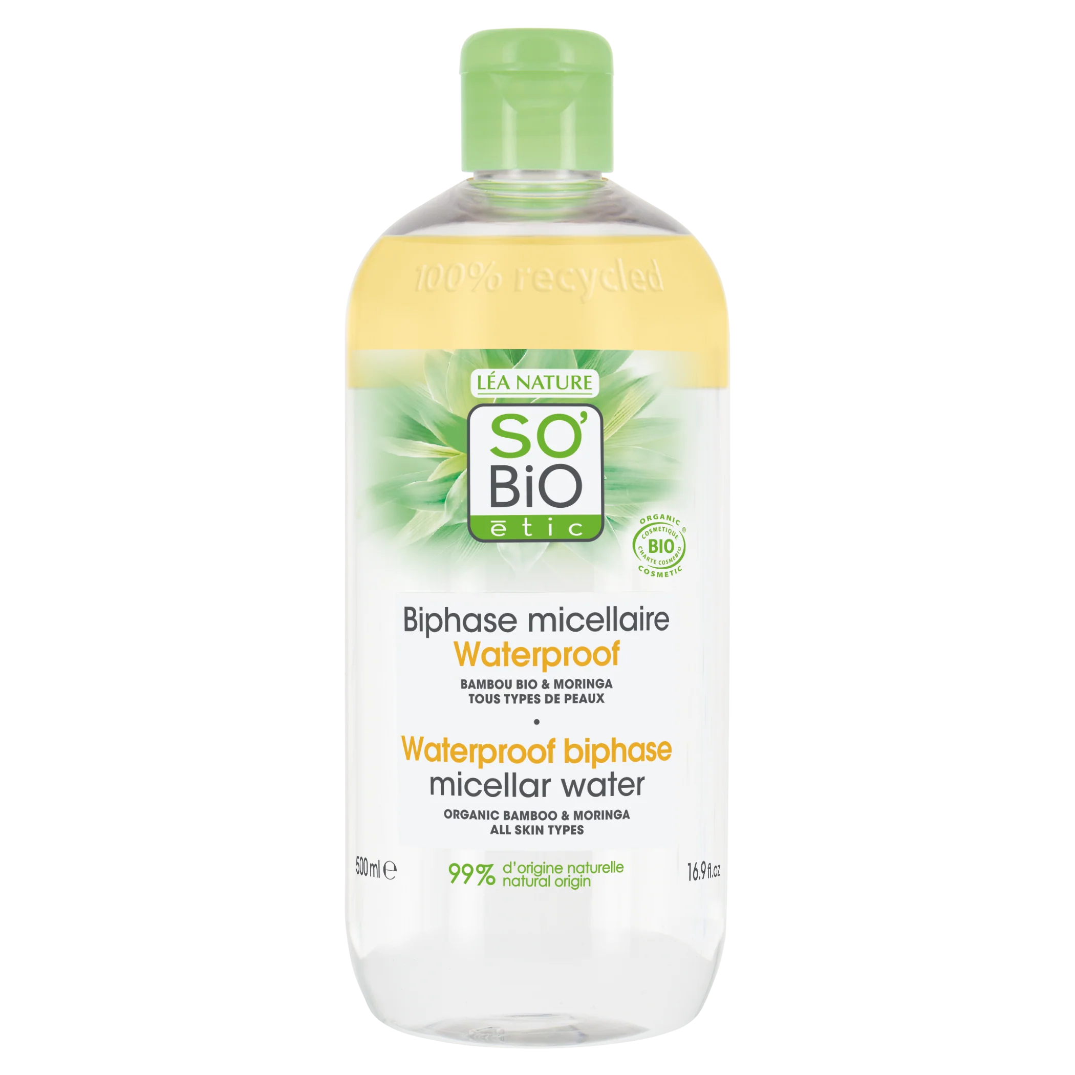 SO’BiO étic Voda micelární dvoufázová - Pur BAMBOO BIO (500 ml)