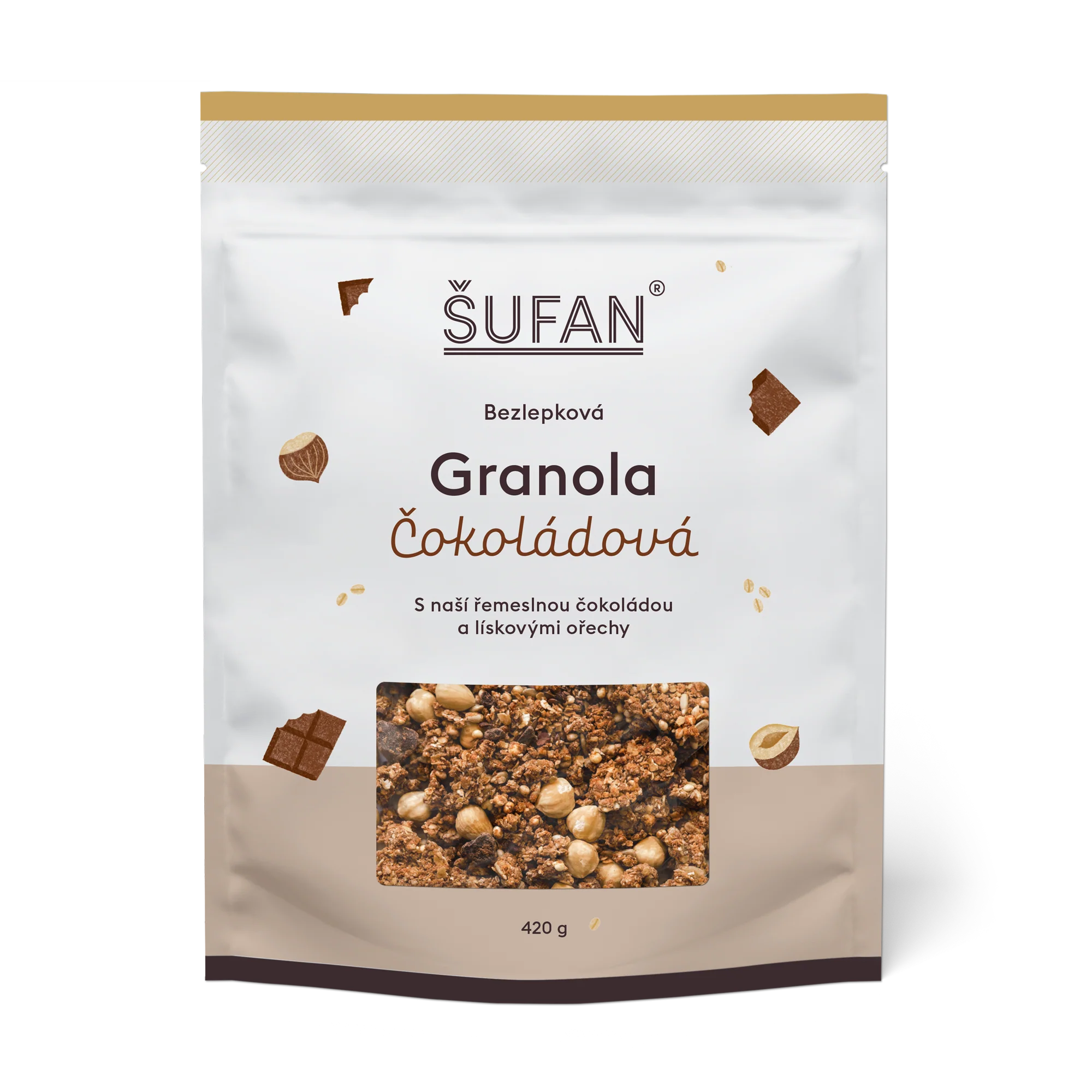 Šufan Granola čokoládová (sáček 420 g) - Image 3