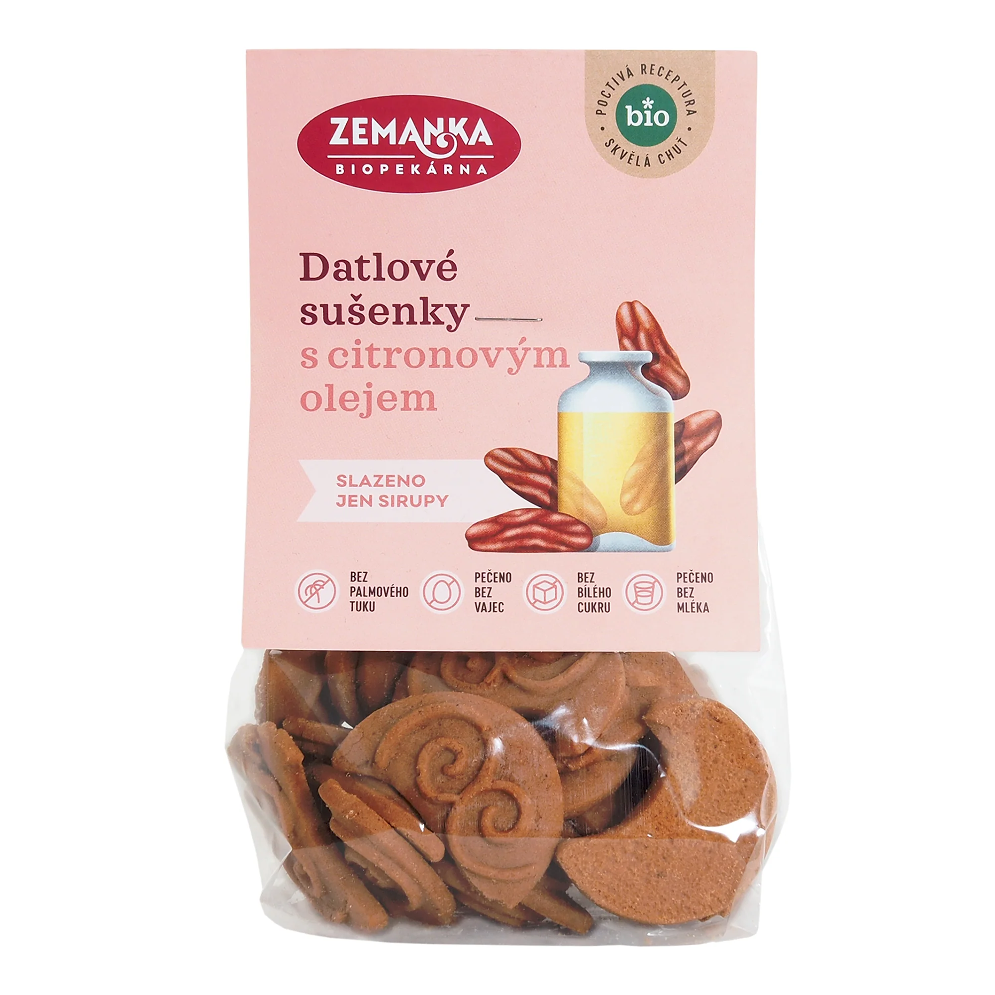 Zemanka Datlové sušenky s citronovým olejem BIO (100 g)