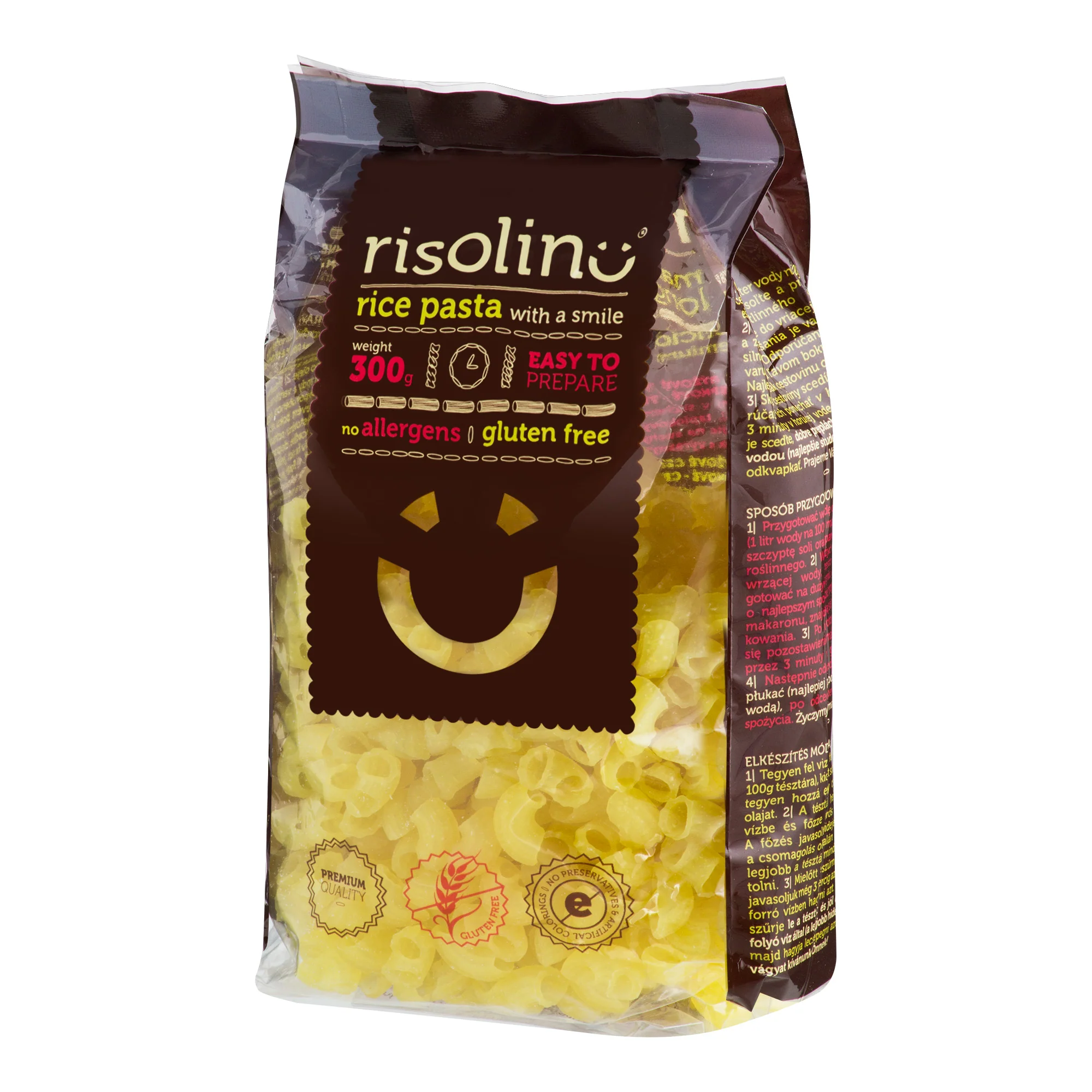Těstoviny kolínka rýžové bezlepkové 300 g RISOLINO - Image 2
