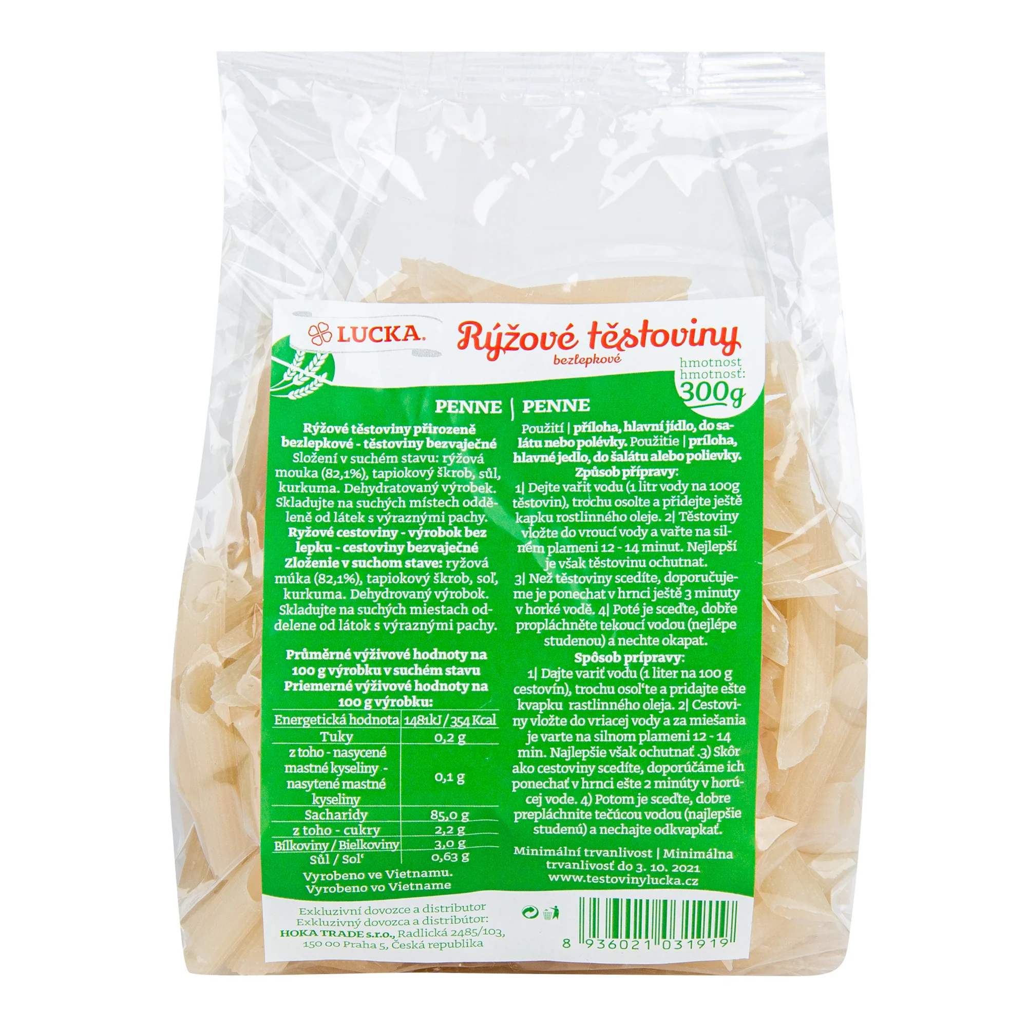 Těstoviny penne rýžové bezlepkové 300 g   LUCKA - Image 2