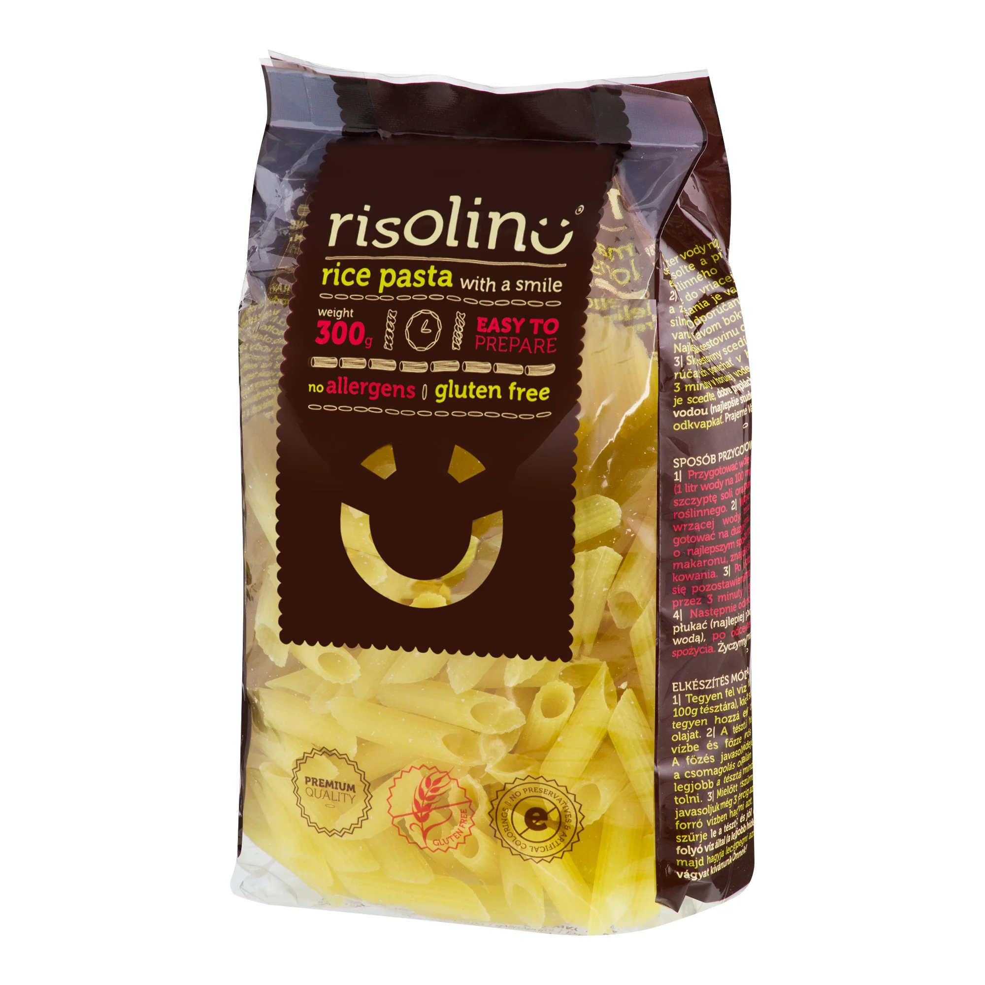 Těstoviny penne rýžové bezlepkové 300 g   RISOLINO - Image 2