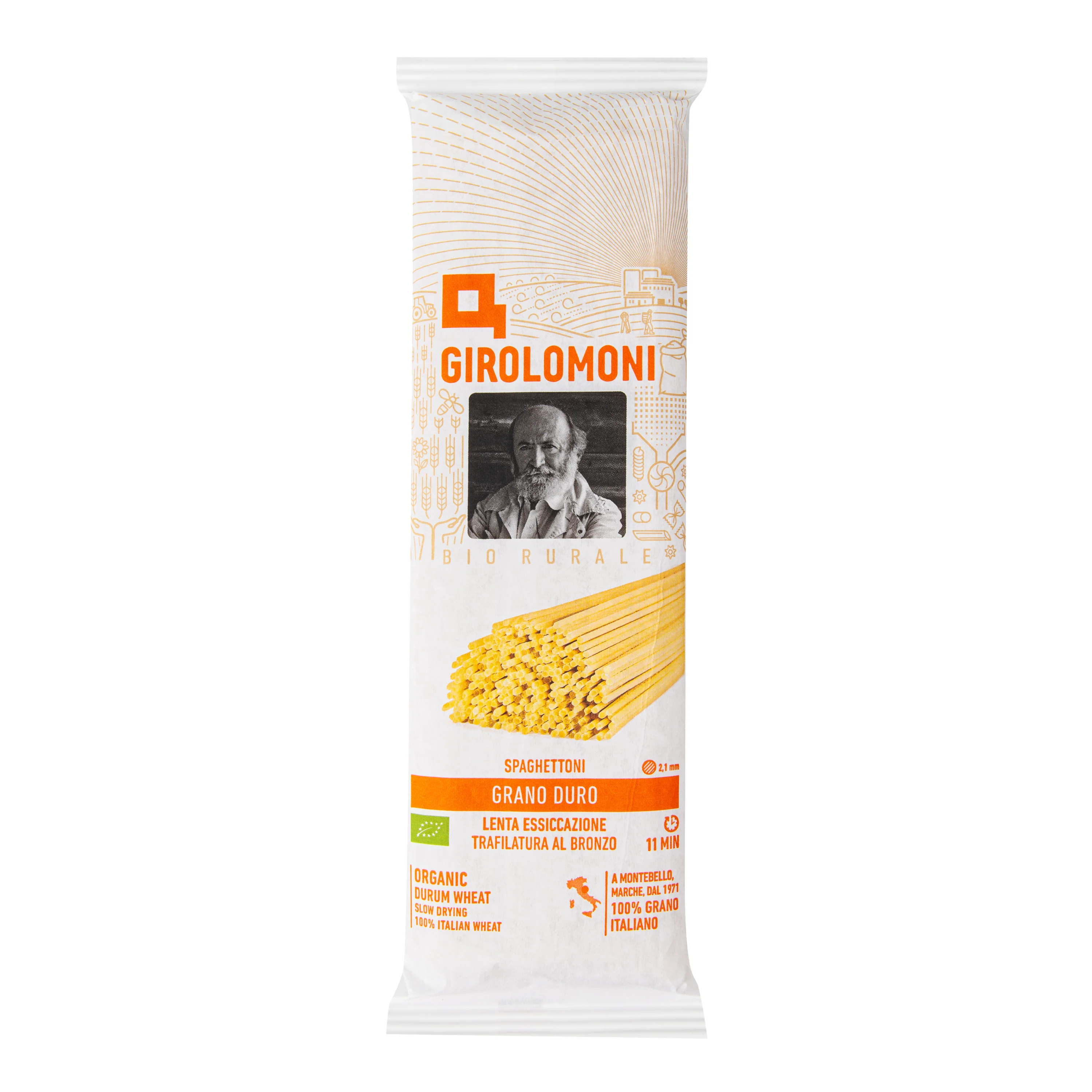 Těstoviny špagety semolinové 2,1 mm 500 g BIO GIROLOMONI