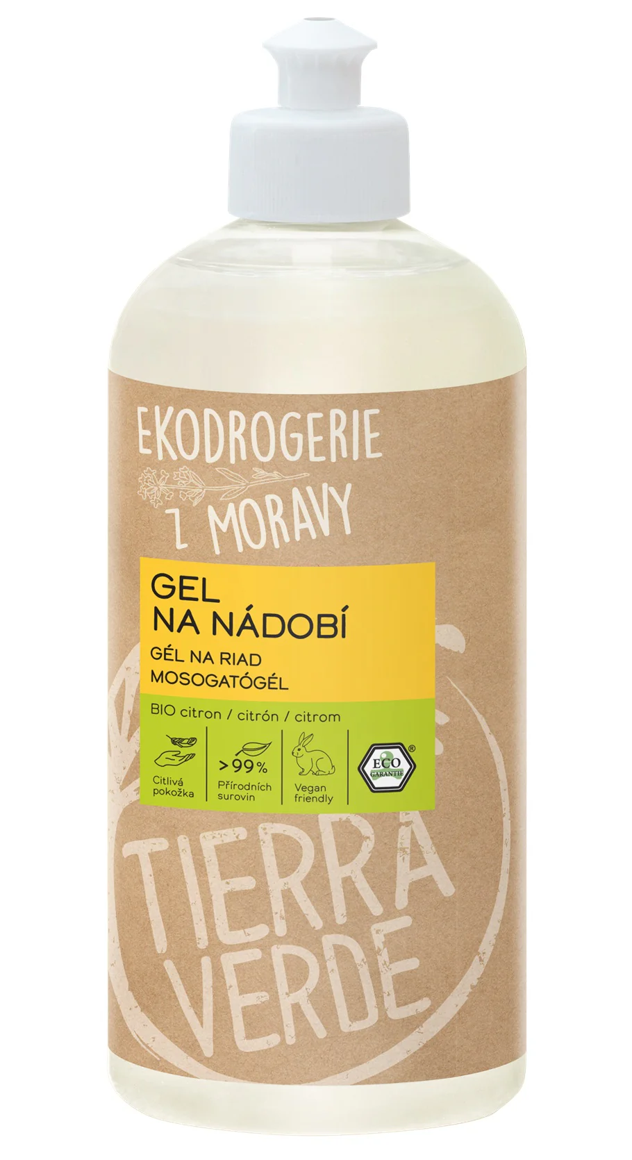 Tierra Verde Gel na nádobí - BIO citron