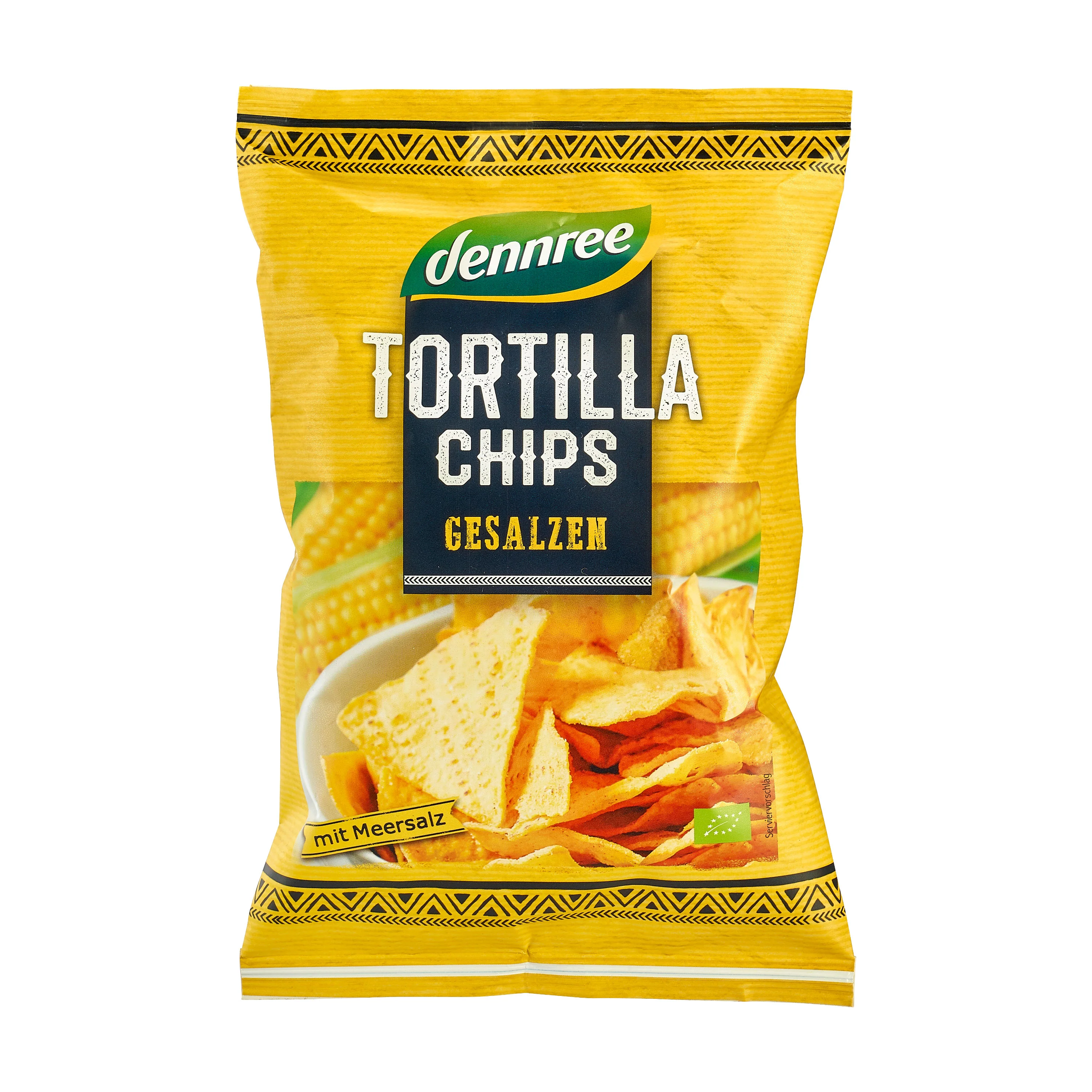Dennree Tortilla chipsy slané BIO (125 g)