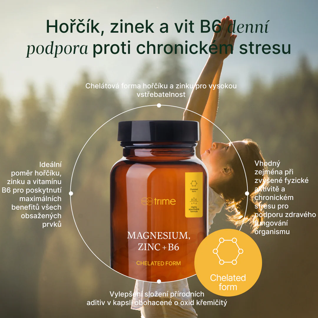 Trime Hořčík, zinek chelát + vitamin B6 (120 kapslí) - Image 3