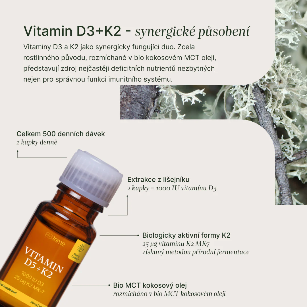 Trime Vitamin D3 + K2, 1000 IU + 25 µg - kapky (30 ml) - Image 4